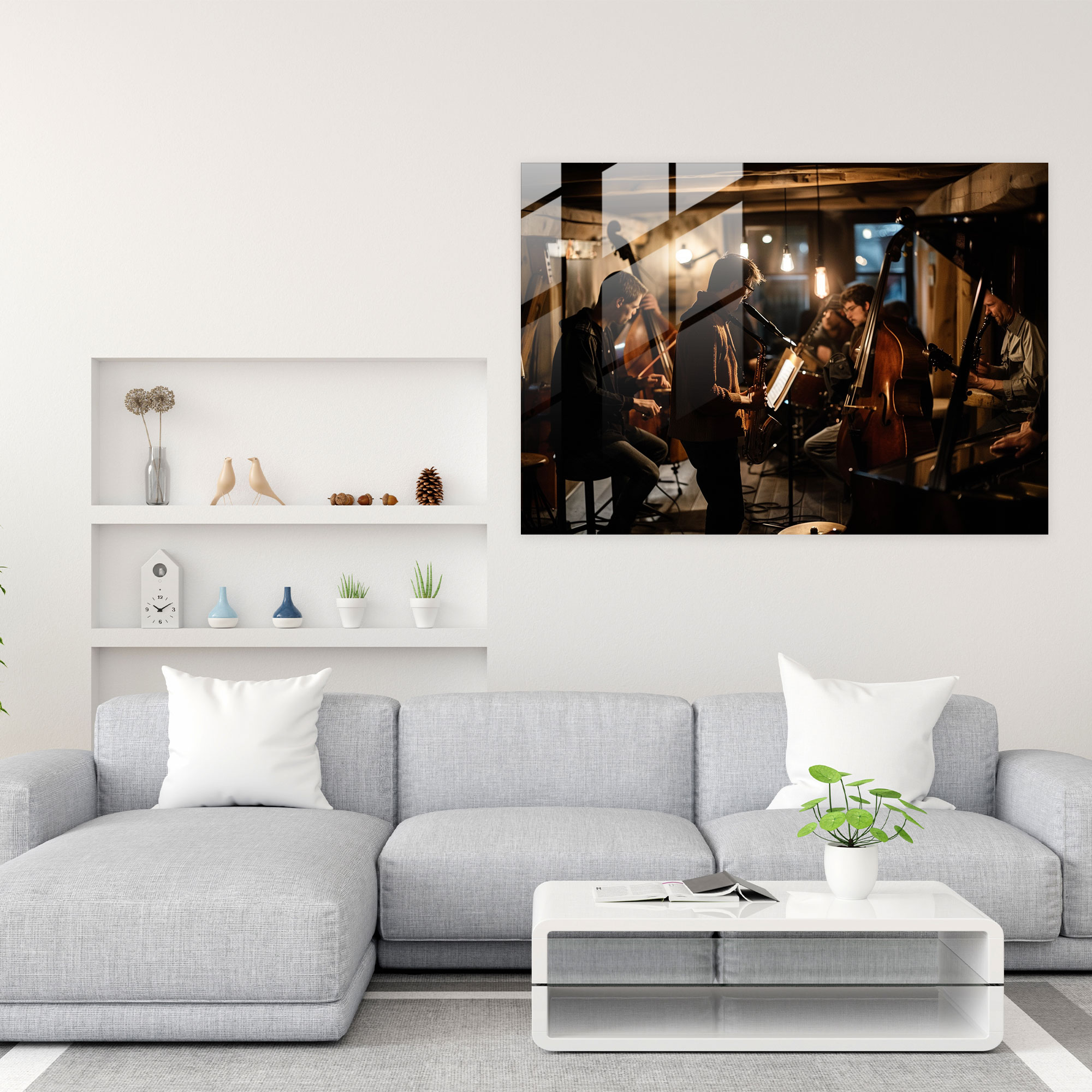 Rembrandt Glass Wall Art: Musicians In Performance - Rembrandt, Musicians, Glass Wall Art, Rembrandt