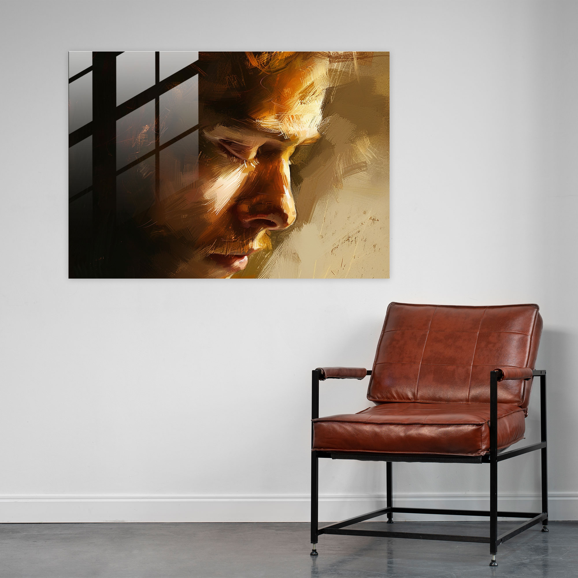 Rembrandt Glass Wall Art: Study Of Light And Shadow - Rembrandt, Glass Wall Art, Light And Shadow, Study
