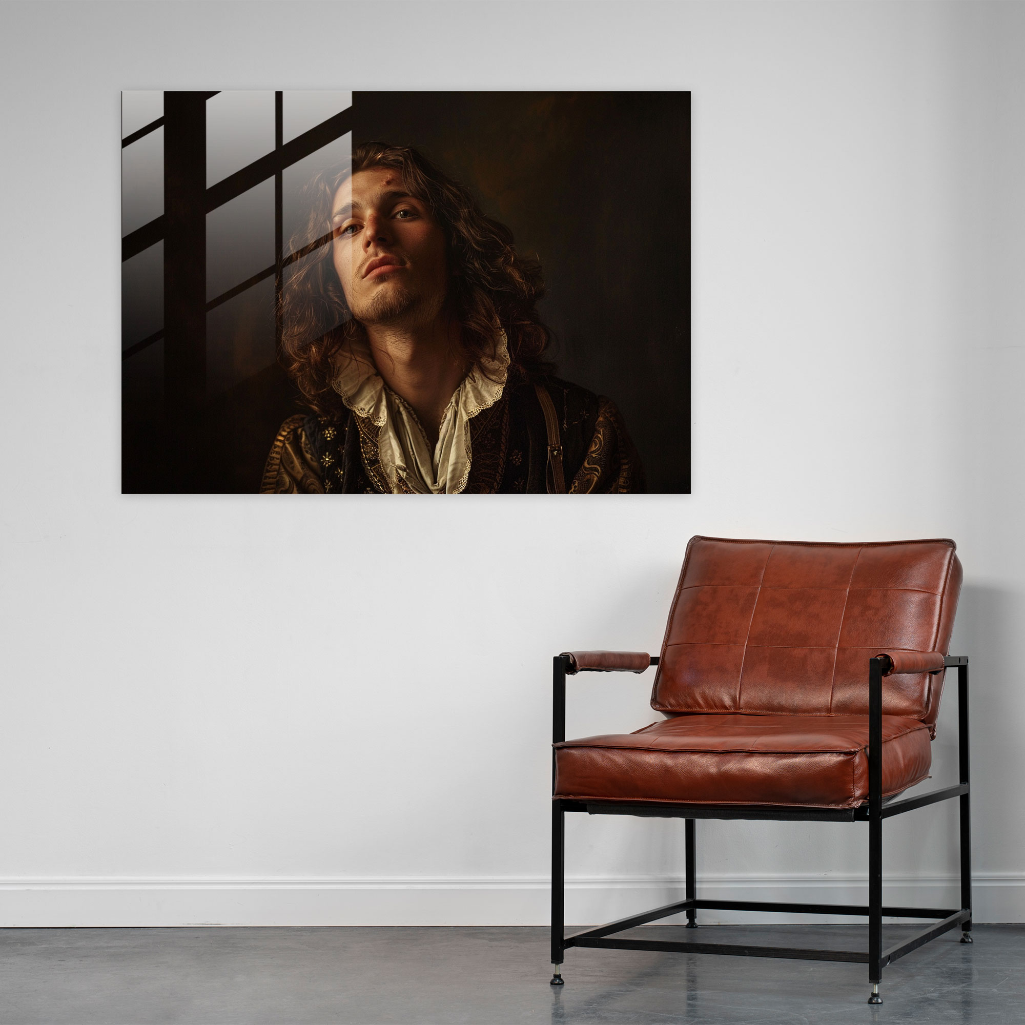 Rembrandt Glass Wall Art - Dramatic Portrait - Rembrandt, Wall Decoration, Glass Art, Glass Wall Art