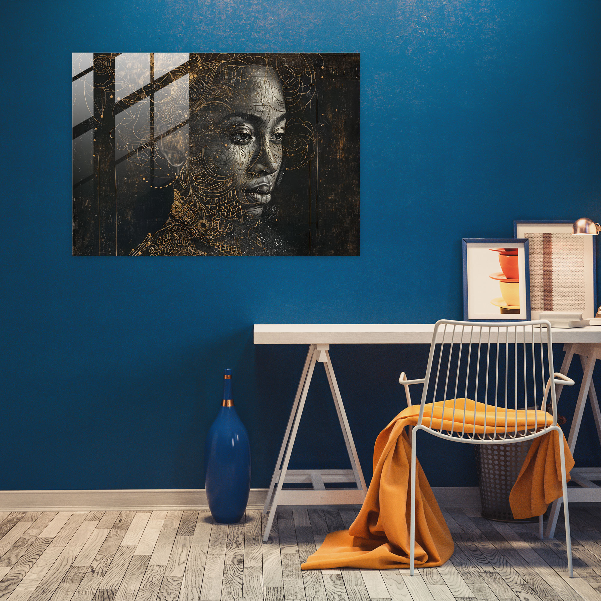 Rembrandt Glass Art - Portrait Of A Woman - Rembrandt, Elegant Decor, Rembrandt, Portrait Of A Woman