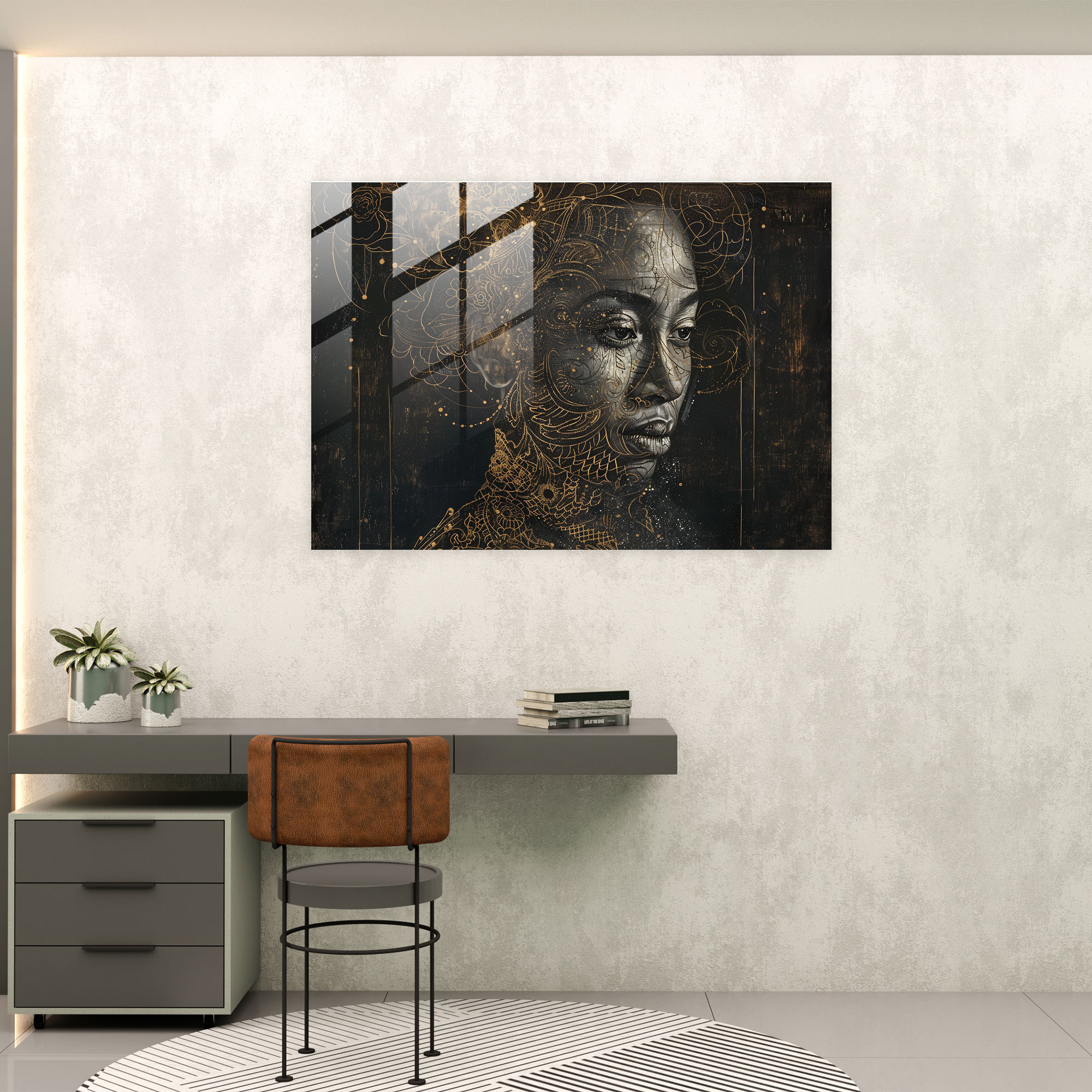 Rembrandt Glass Art - Portrait Of A Woman - Rembrandt, Elegant Decor, Rembrandt, Portrait Of A Woman