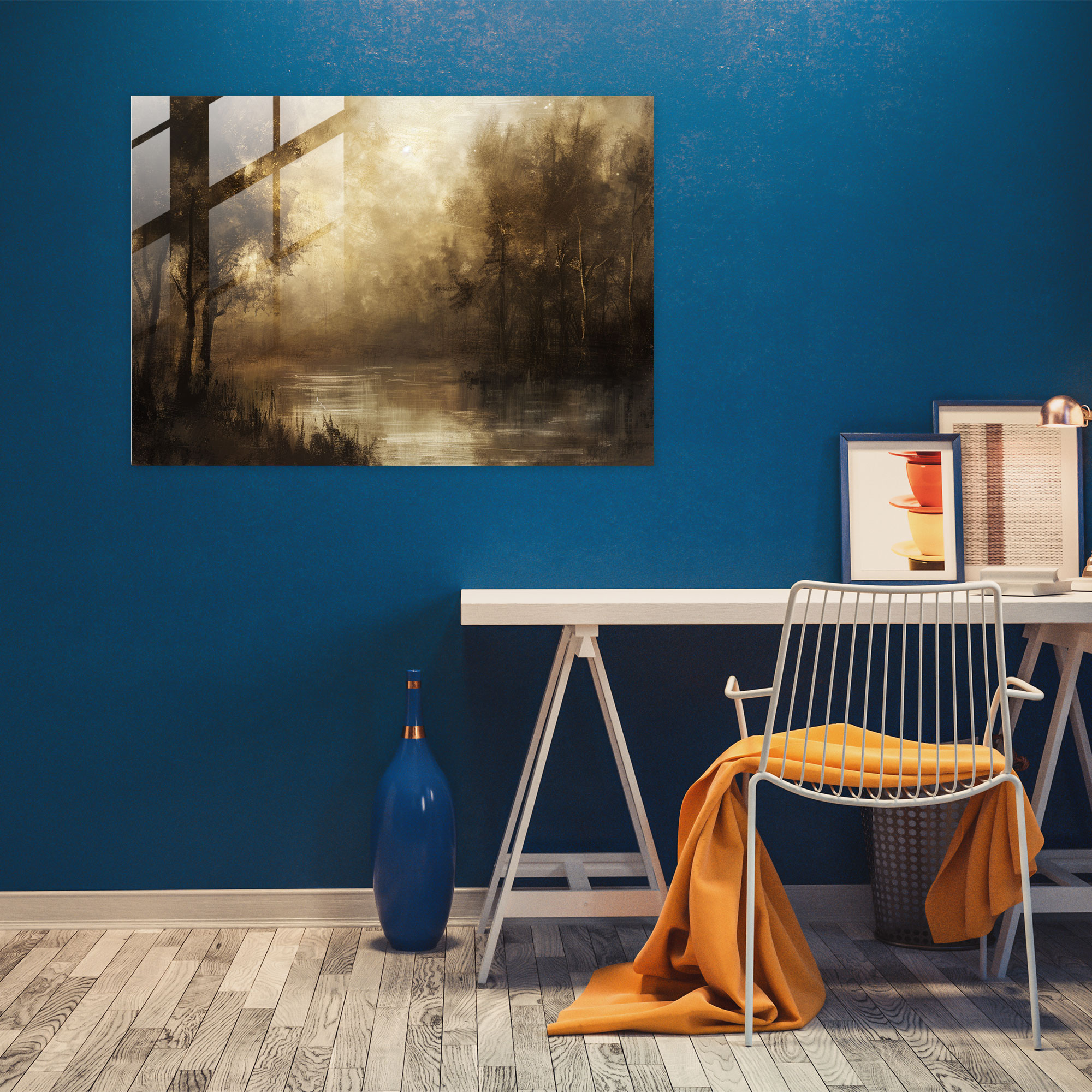 Rembrandt Glass Print - Warm Landscape - Rembrandt, Glass Print, Cozy Atmosphere, Rembrandt