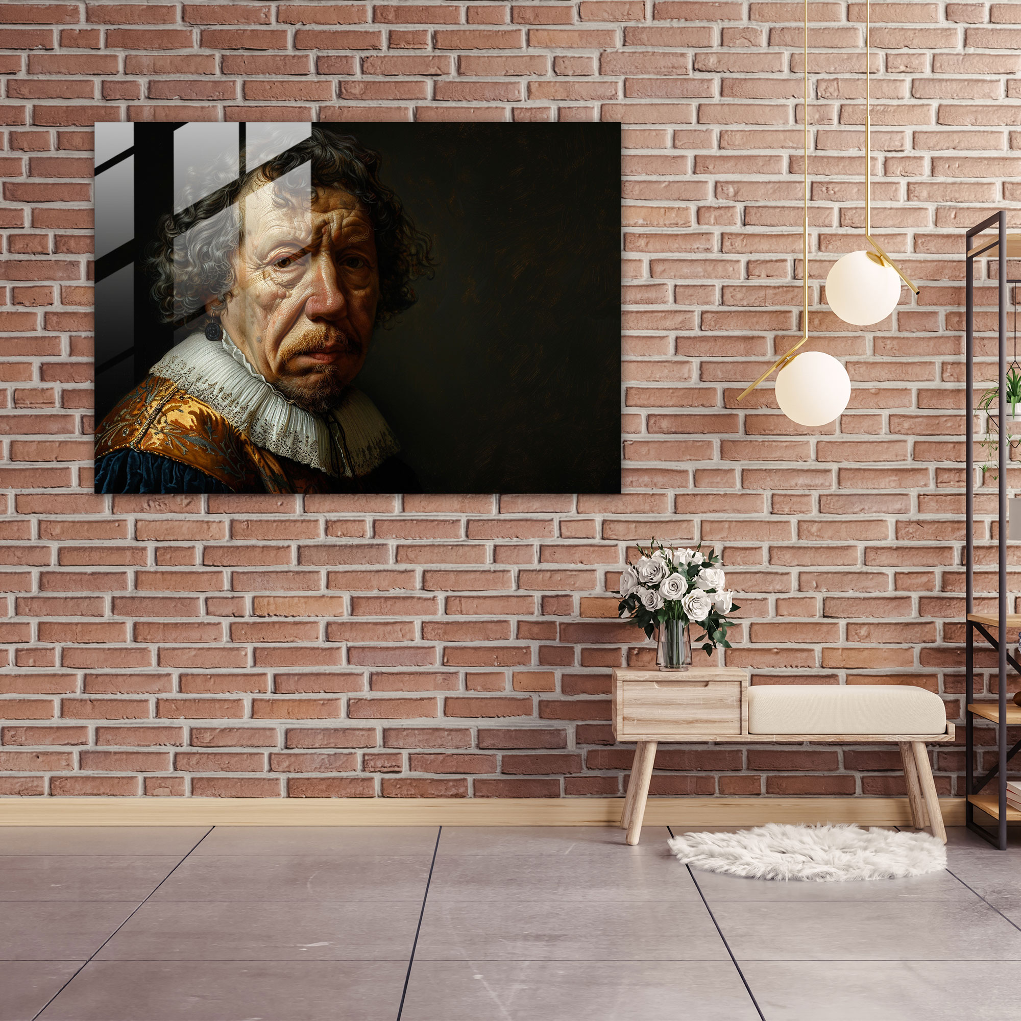 Rembrandt Glass Print Home Decoration - Rembrandt, Portrait, Regal, Old Master