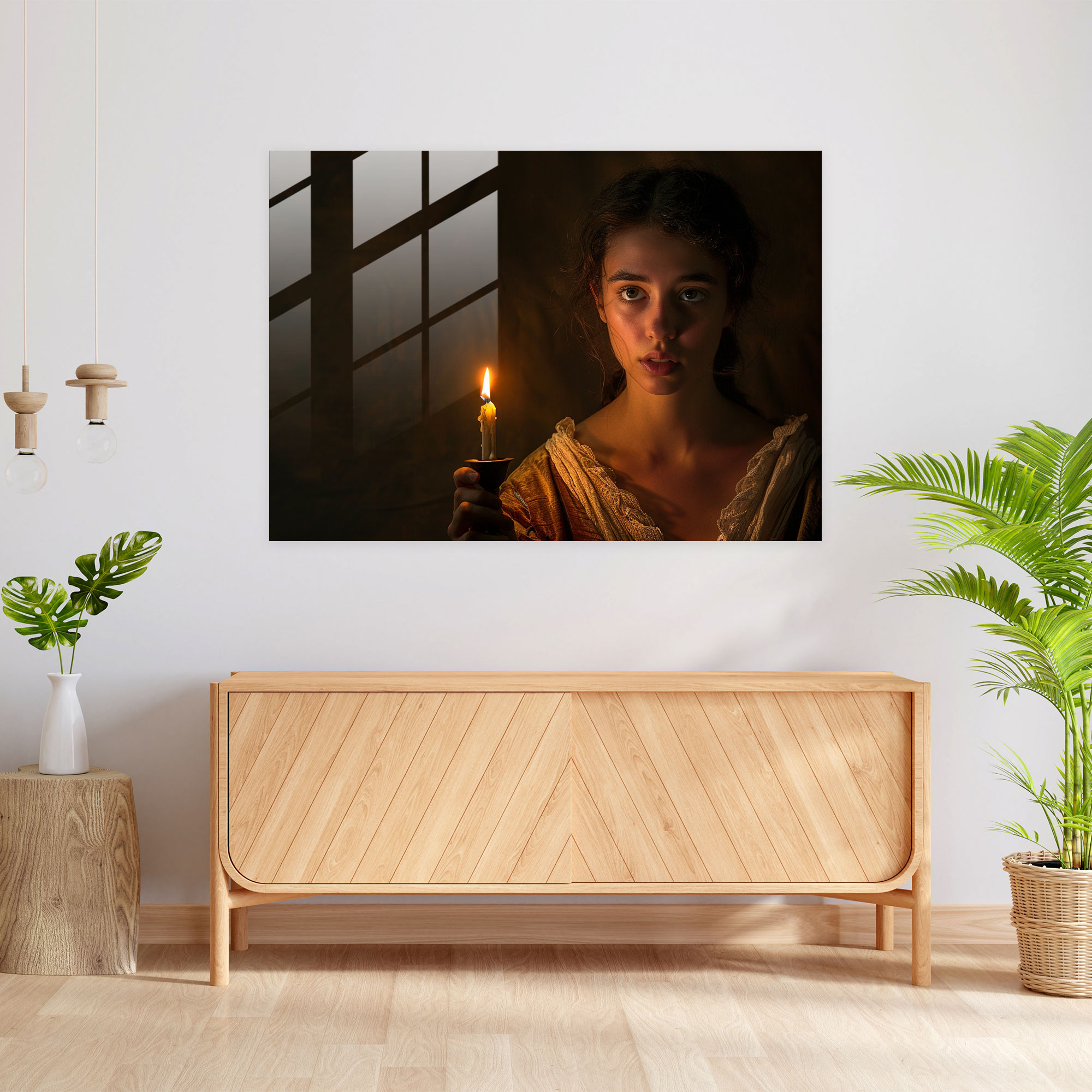 Rembrandt Glass Wall Art Wall Decoration - Rembrandt, Dramatic Lighting, Glass Wall Art, Home Decor