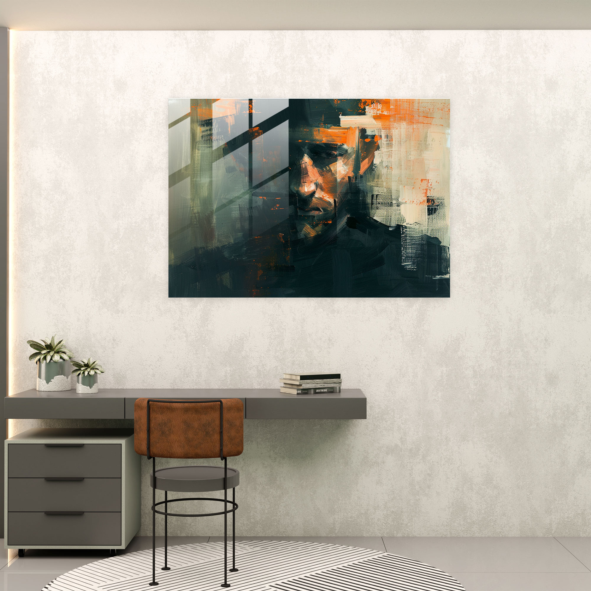 Rembrandt Glass Print Glass Art - Rembrandt, Glass Print, Self-Portrait, Reflection