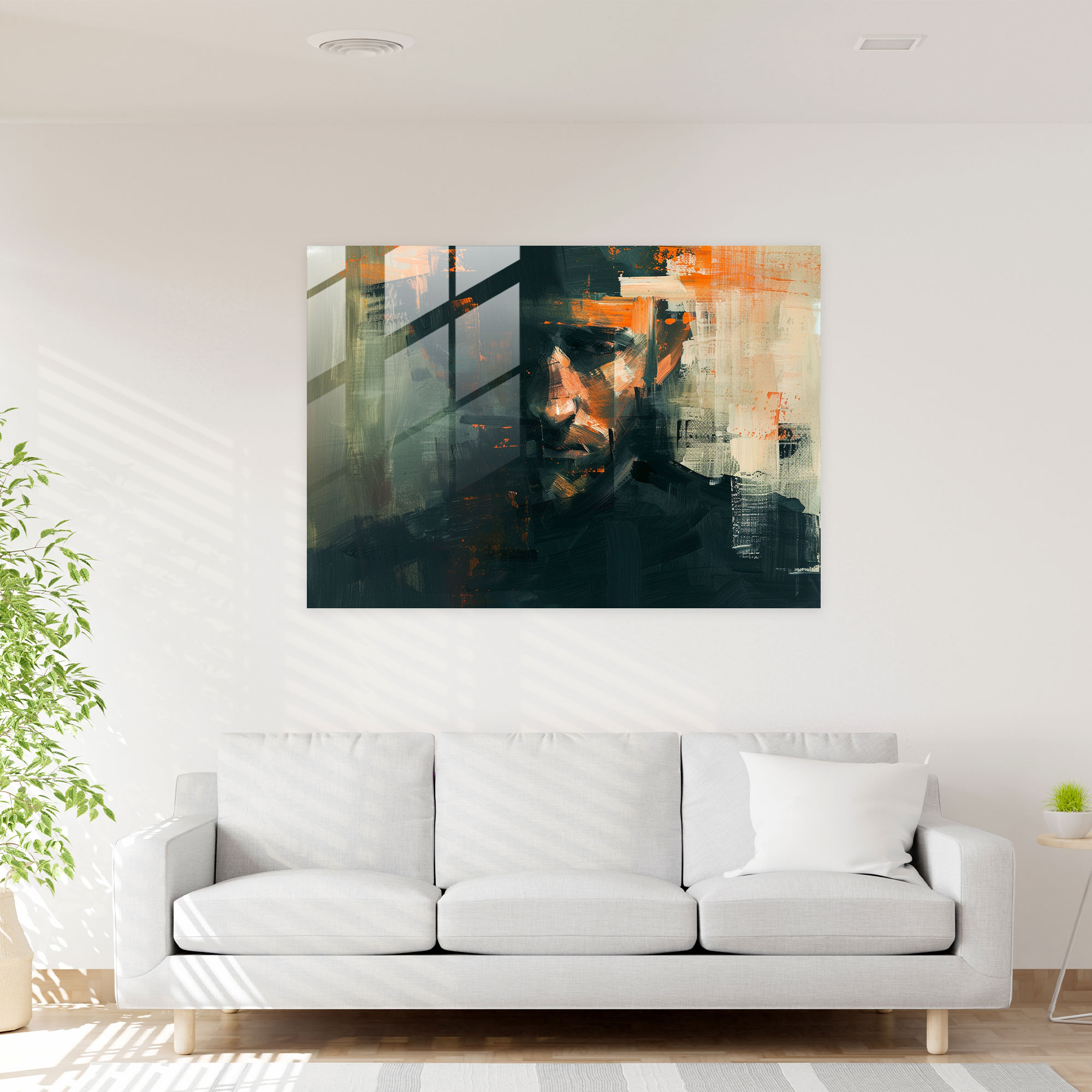 Rembrandt Glass Print Glass Art - Rembrandt, Glass Print, Self-Portrait, Reflection