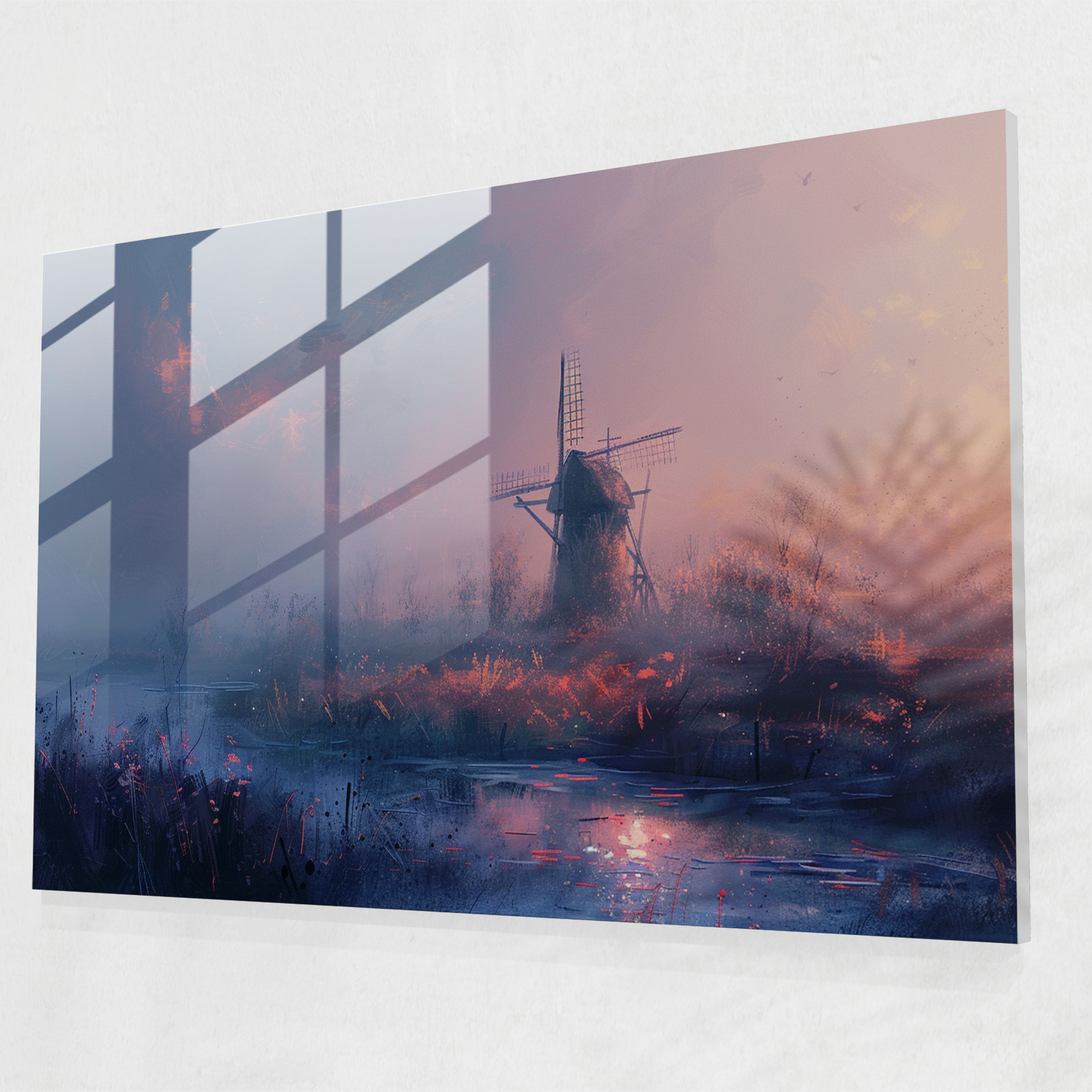 Rembrandt Glass Wall Art Modern Art - Rembrandt, Glass Wall Art, Subtle Colors, Modern Art