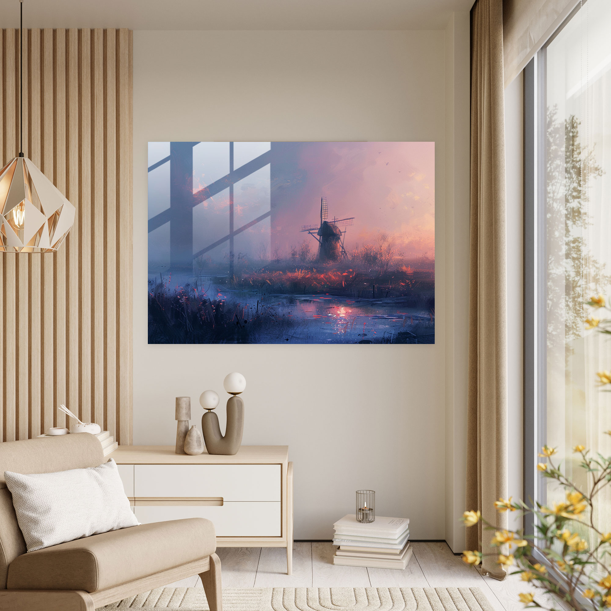 Rembrandt Glass Wall Art Modern Art - Rembrandt, Glass Wall Art, Subtle Colors, Modern Art