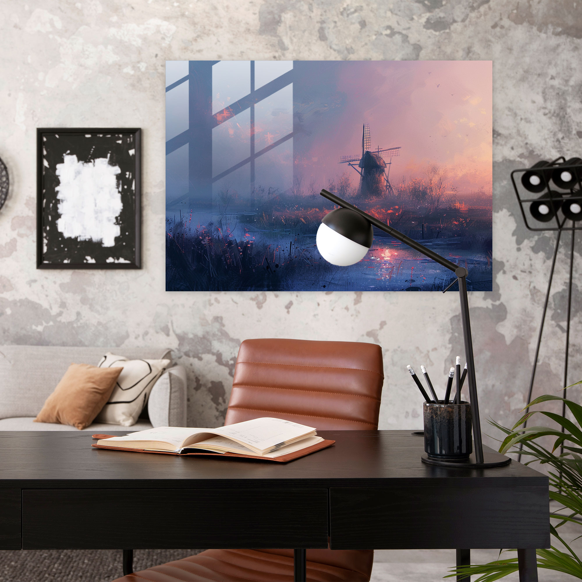 Rembrandt Glass Wall Art Modern Art - Rembrandt, Glass Wall Art, Subtle Colors, Modern Art