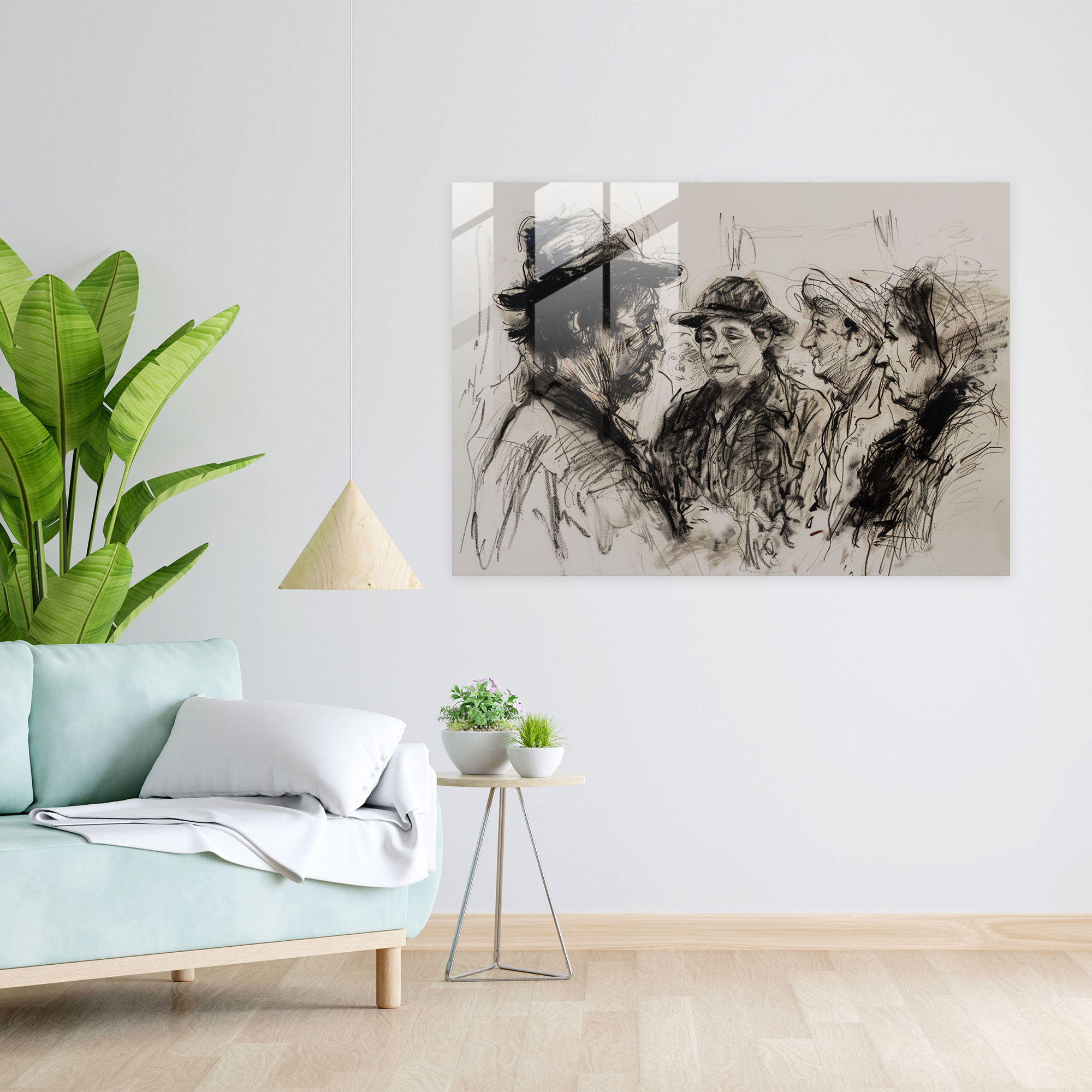 Rembrandt Glass Print Home Decoration - Rembrandt, Group Of People, Expressive Art, Glass Print