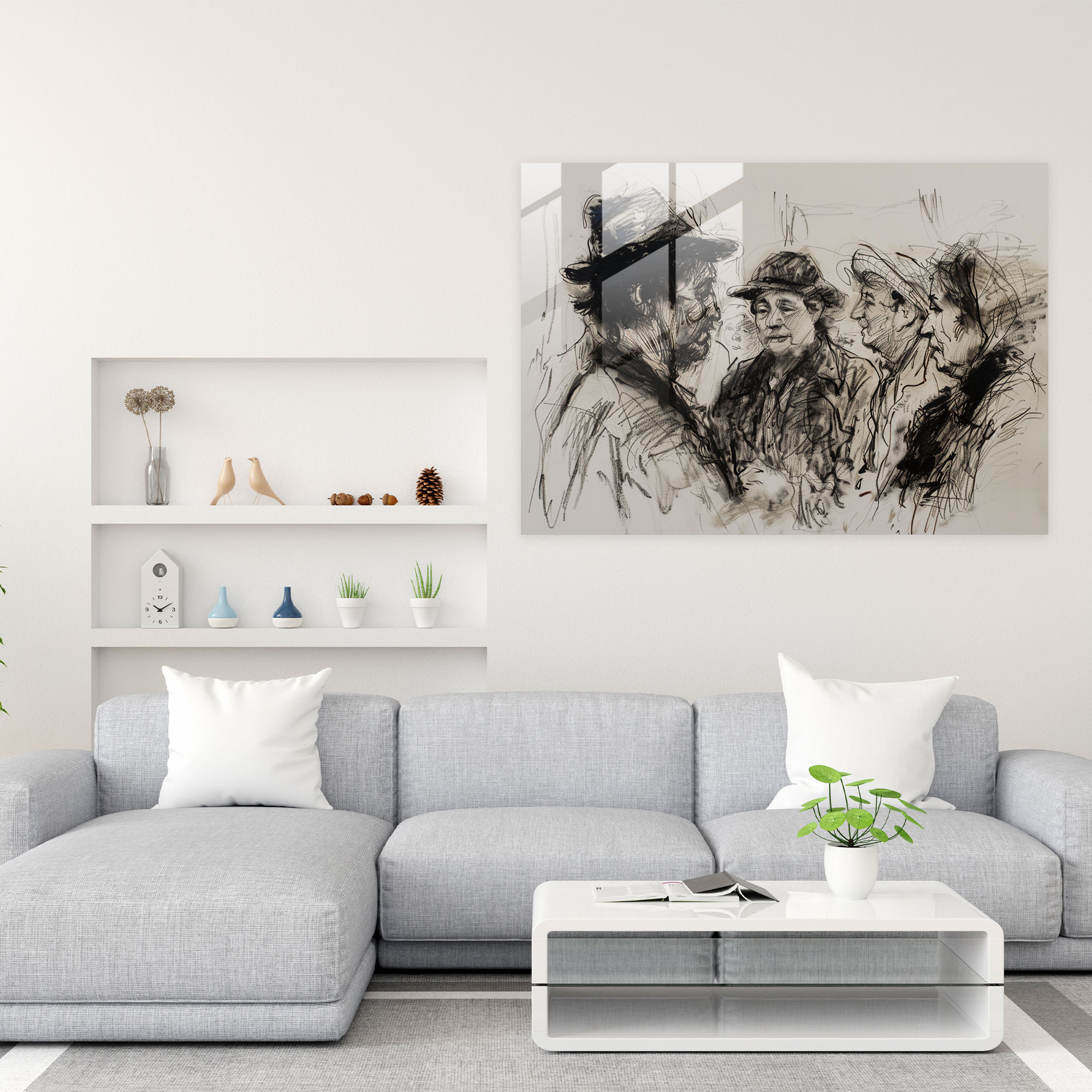 Rembrandt Glass Print Home Decoration - Rembrandt, Group Of People, Expressive Art, Glass Print