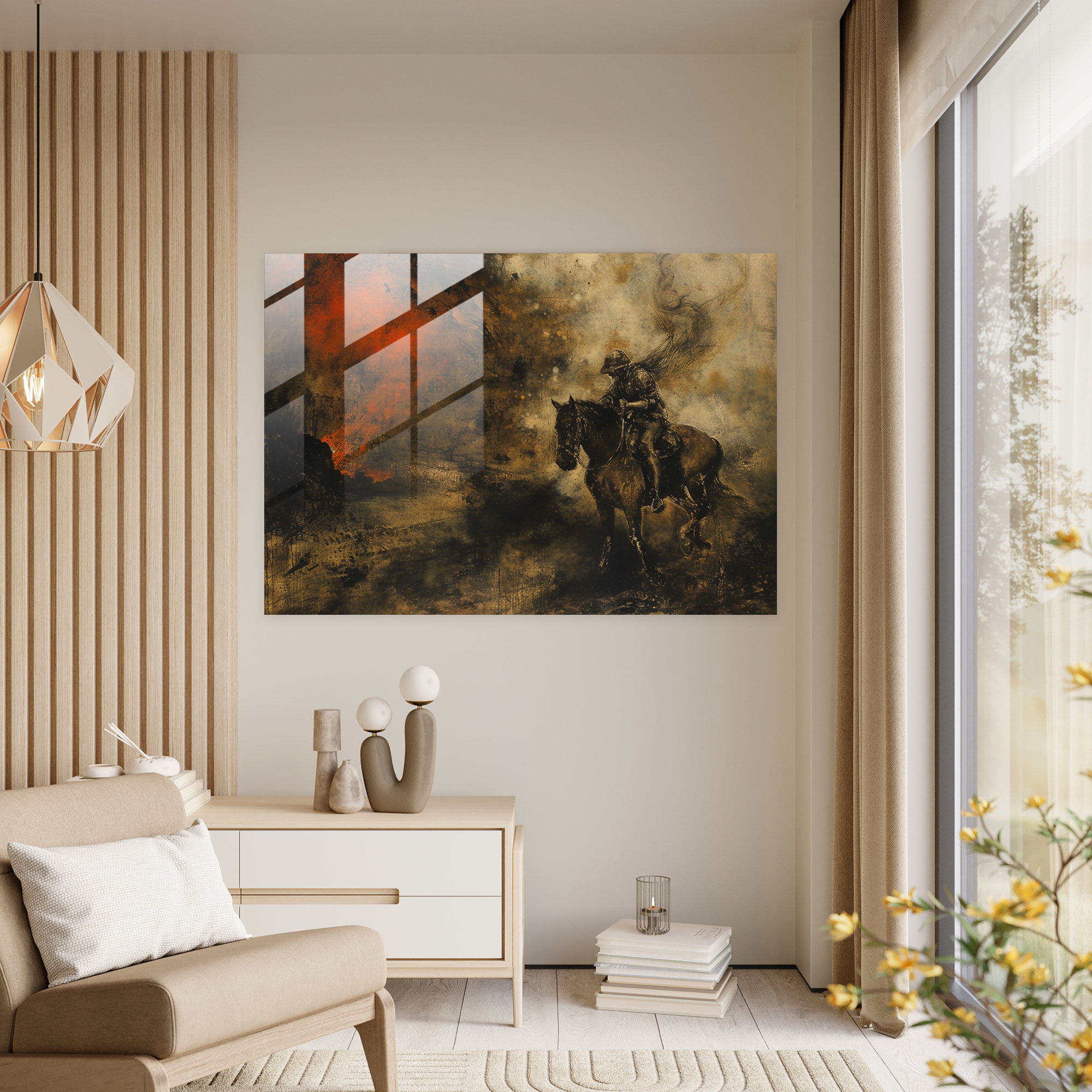 Rembrandt Glass Print - The Polish Rider - Rembrandt, Glass Print, Art Collection, Emotional Depth