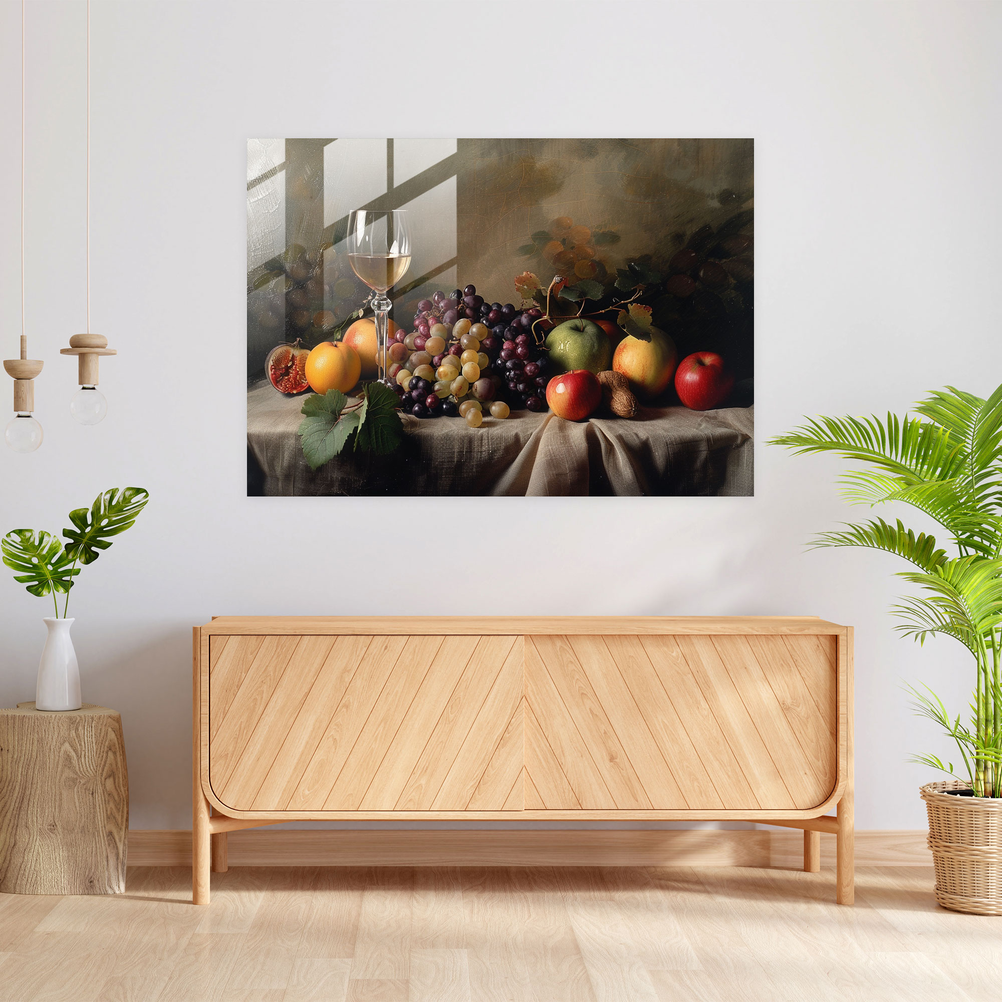 Rembrandt Glass Print - Still Life Of Fruits - Rembrandt, Art, Rembrandt, Home Decoration