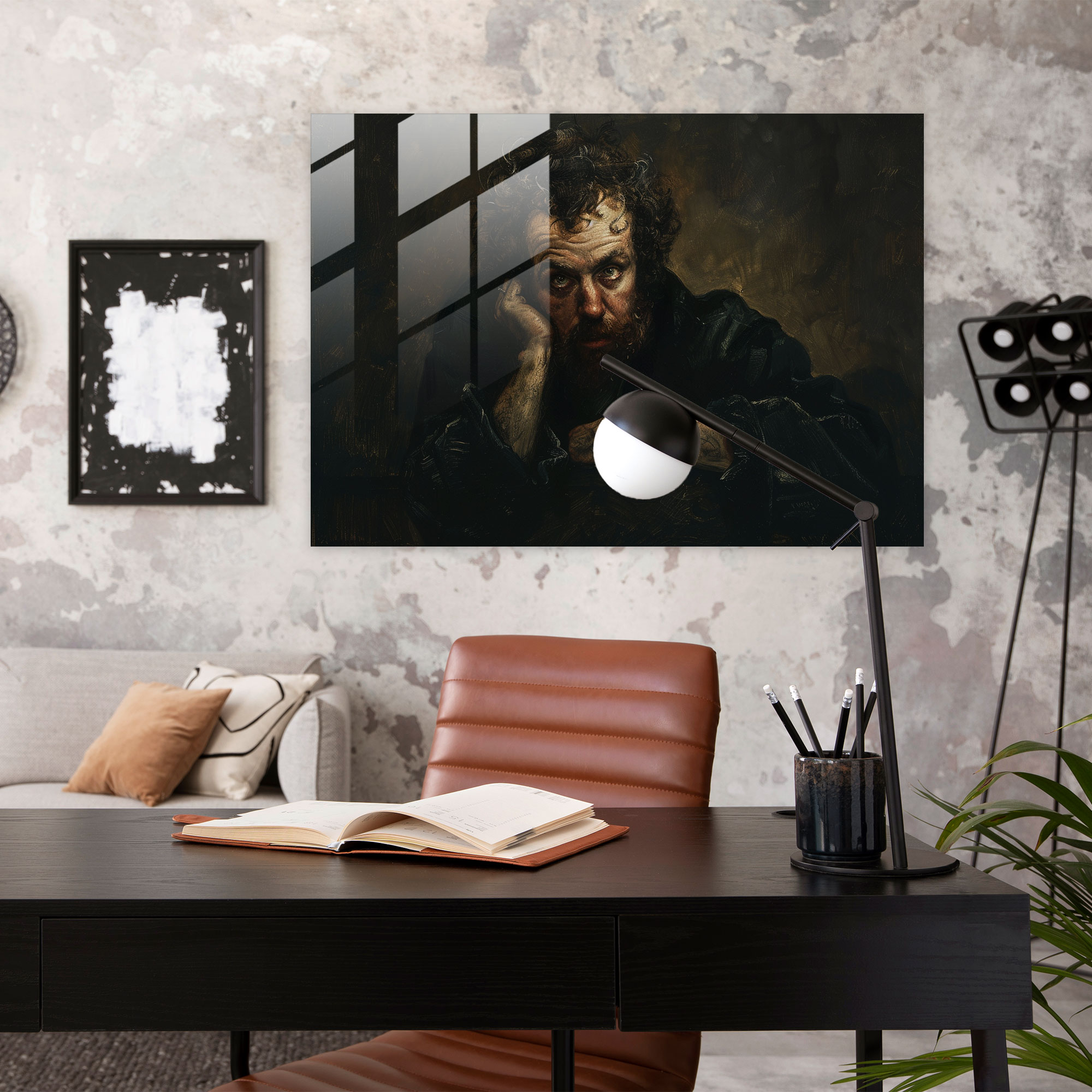 Rembrandt Glass Wall Art - Self-Portrait Of The Artist - Rembrandt, Self-Portrait, Home Decoration, Rembrandt