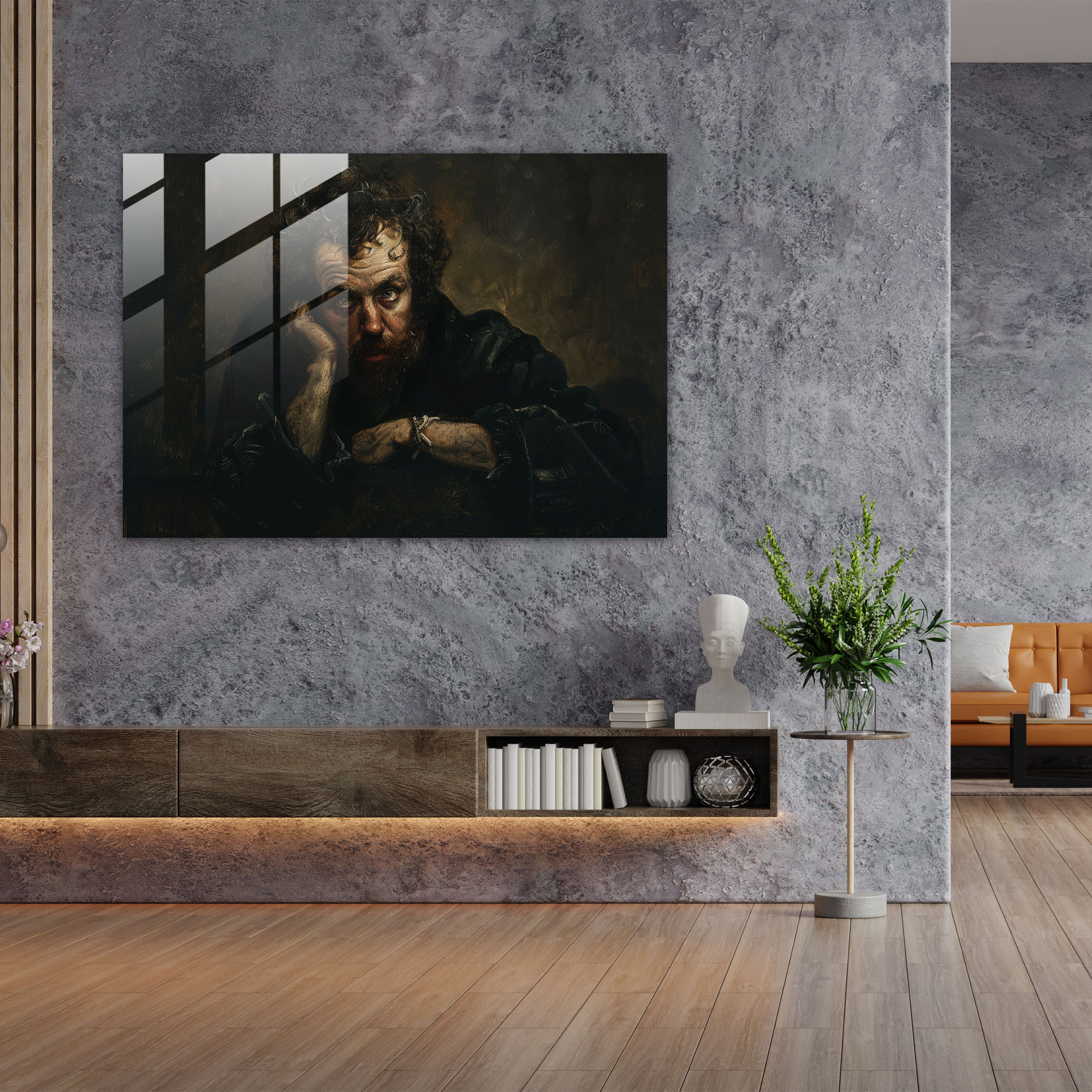 Rembrandt Glass Wall Art - Self-Portrait Of The Artist - Rembrandt, Self-Portrait, Home Decoration, Rembrandt
