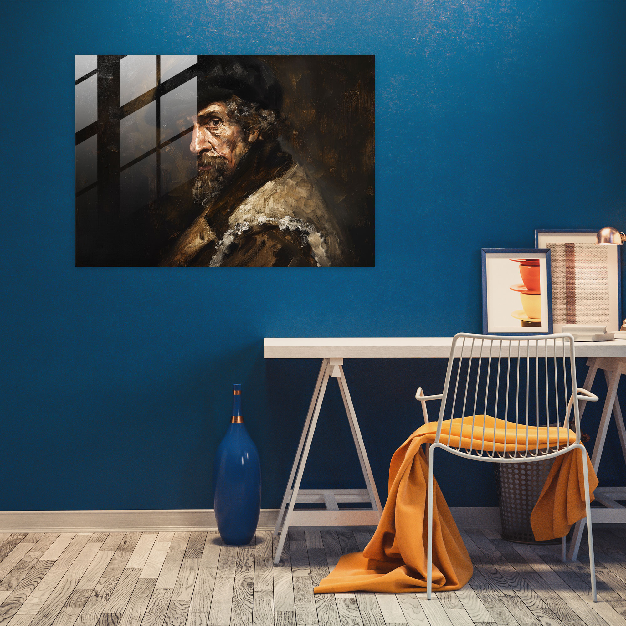Rembrandt Wall Decoration - Rembrandt, Self-Portrait, Iconic Pose, Rembrandt