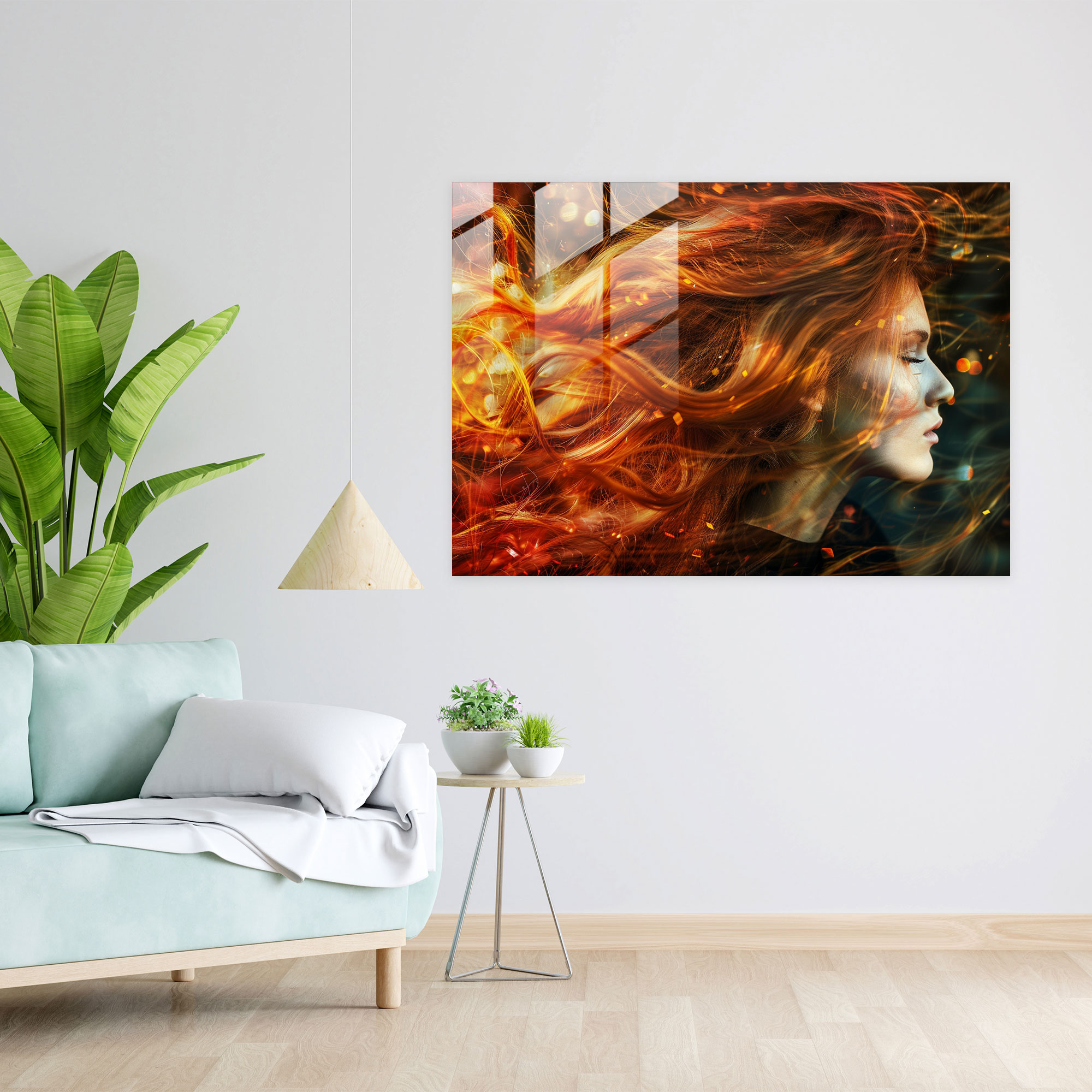 Rembrandt Glass Print Wall Decoration - Rembrandt, Rich Colors, Elegant Woman, Glass Print