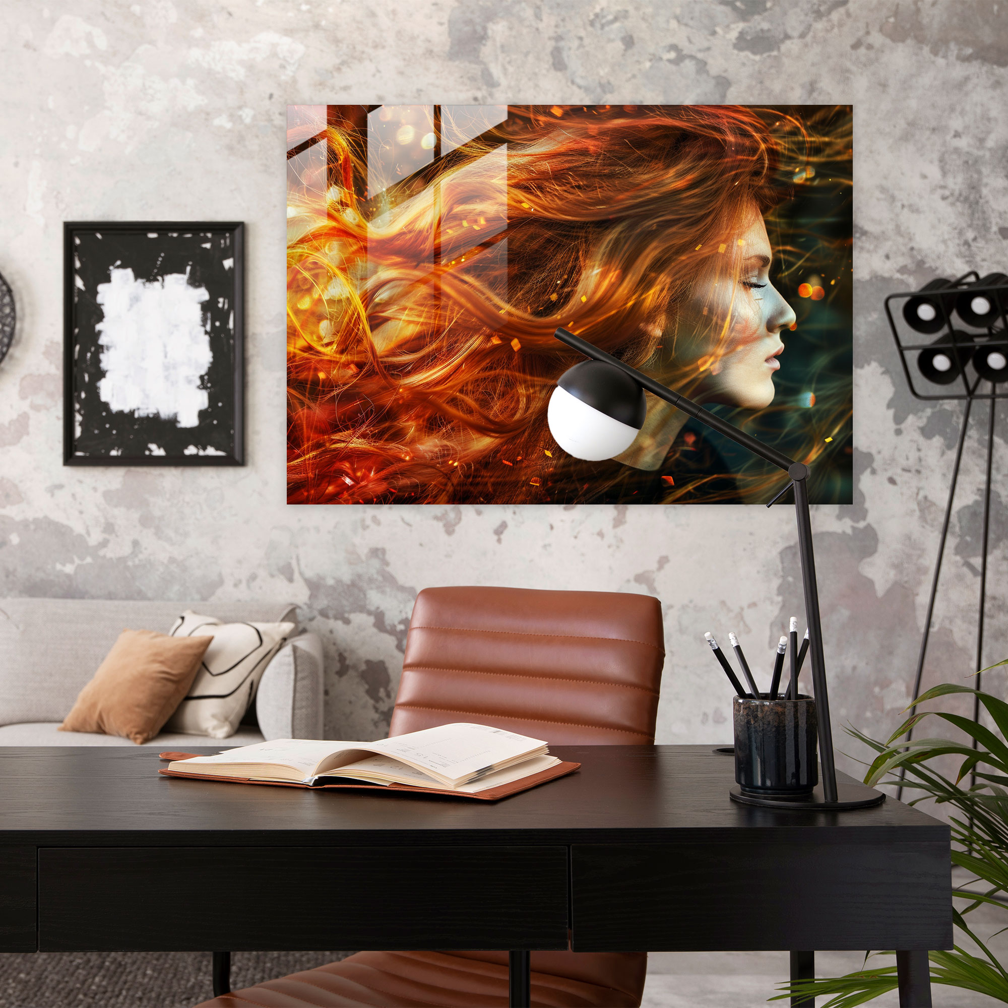 Rembrandt Glass Print Wall Decoration - Rembrandt, Rich Colors, Elegant Woman, Glass Print