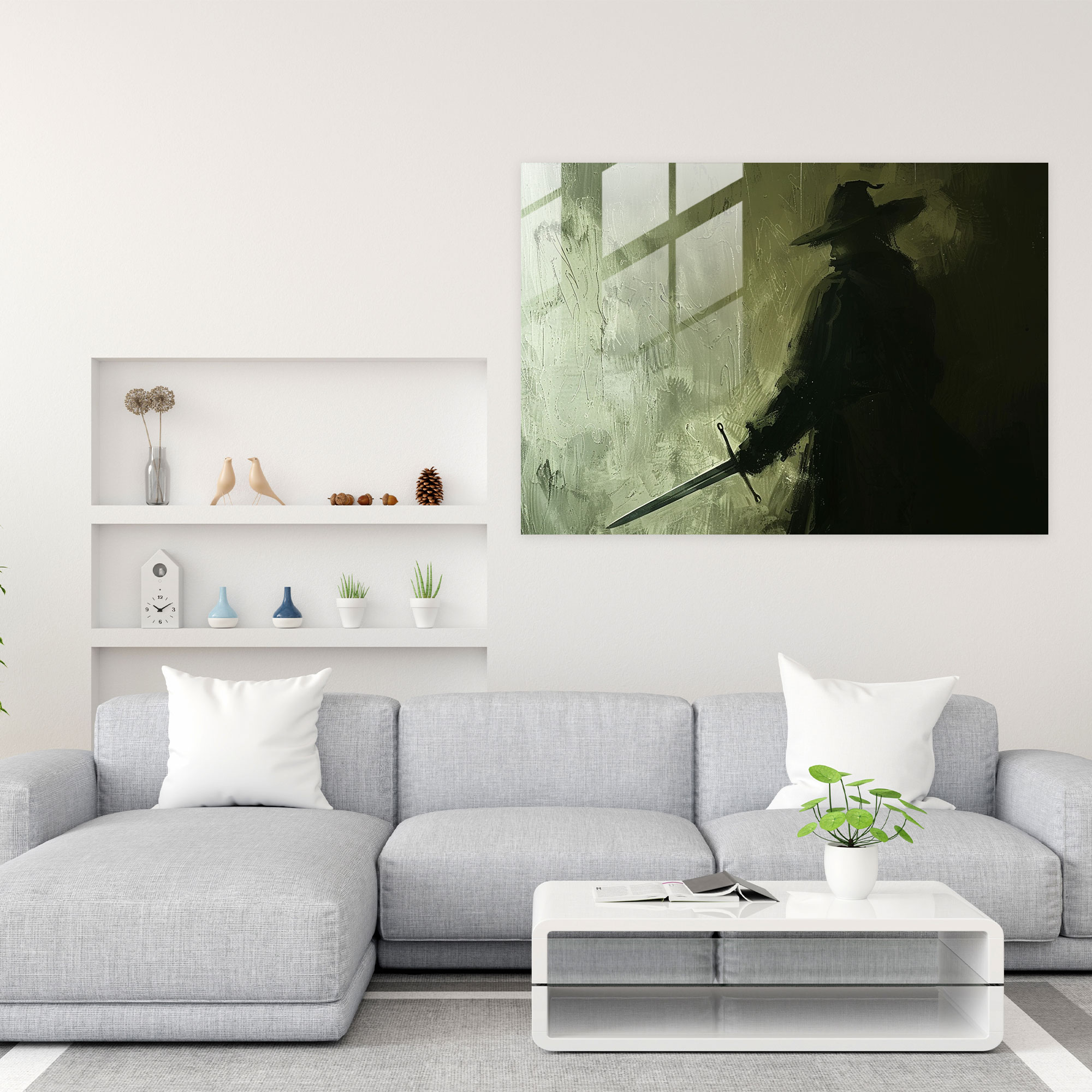Rembrandt Glass Art Modern Art - Rembrandt, Man With Sword, Rembrandt, Glass Art