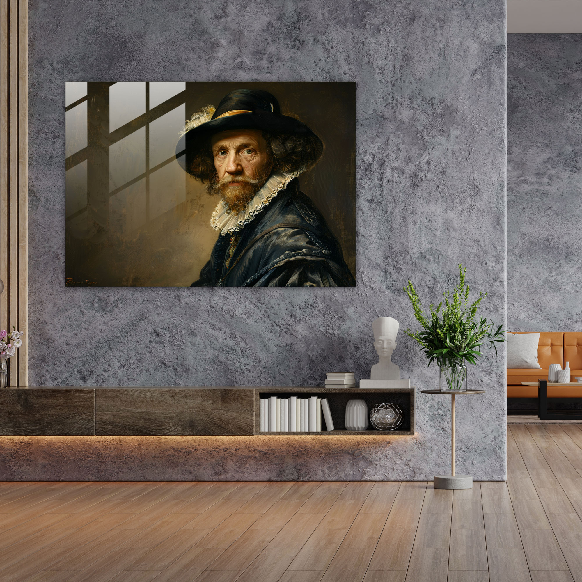 Rembrandt Glass Print Masterpiece - Rembrandt, Glass Print, Wall Decoration, Glass Art