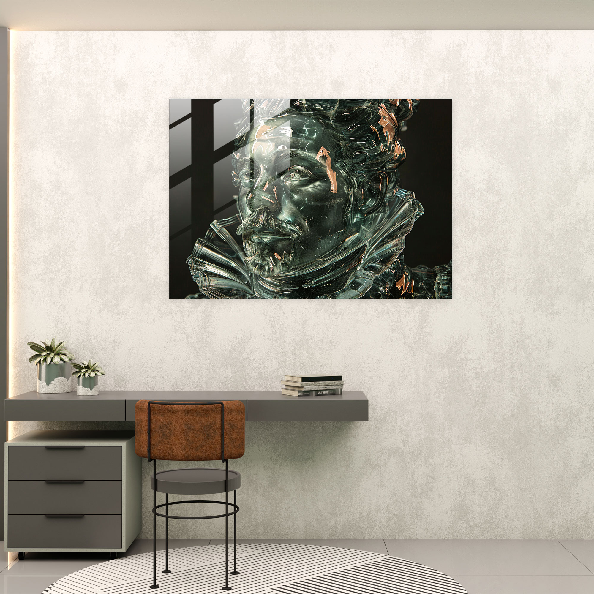 Rembrandt Glass Art Historical Figure - Rembrandt, Modern Art, Rembrandt, Wall Decoration