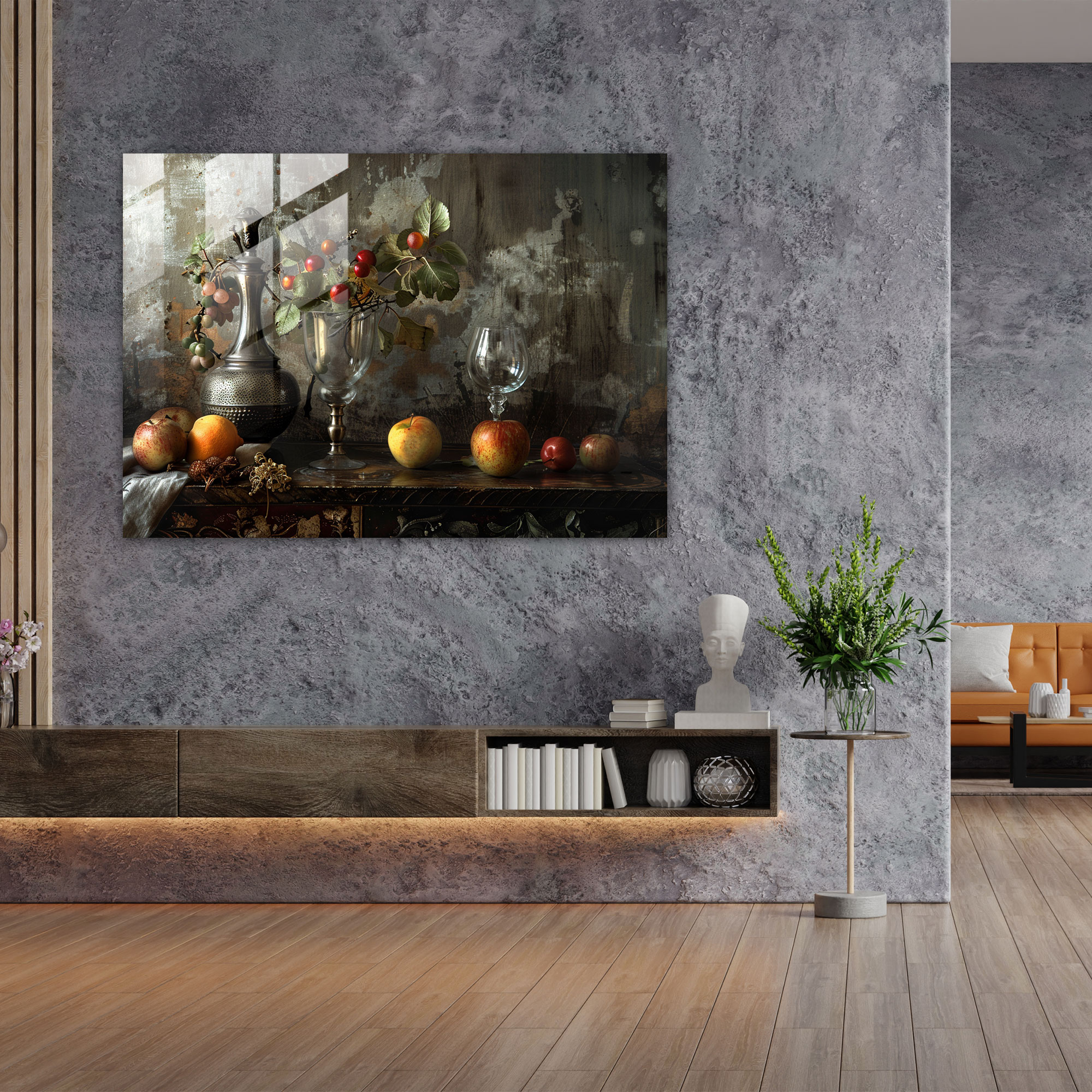 Rembrandt Glass Print Still Life - Rembrandt, Rembrandt, Glass Print, Home Decoration