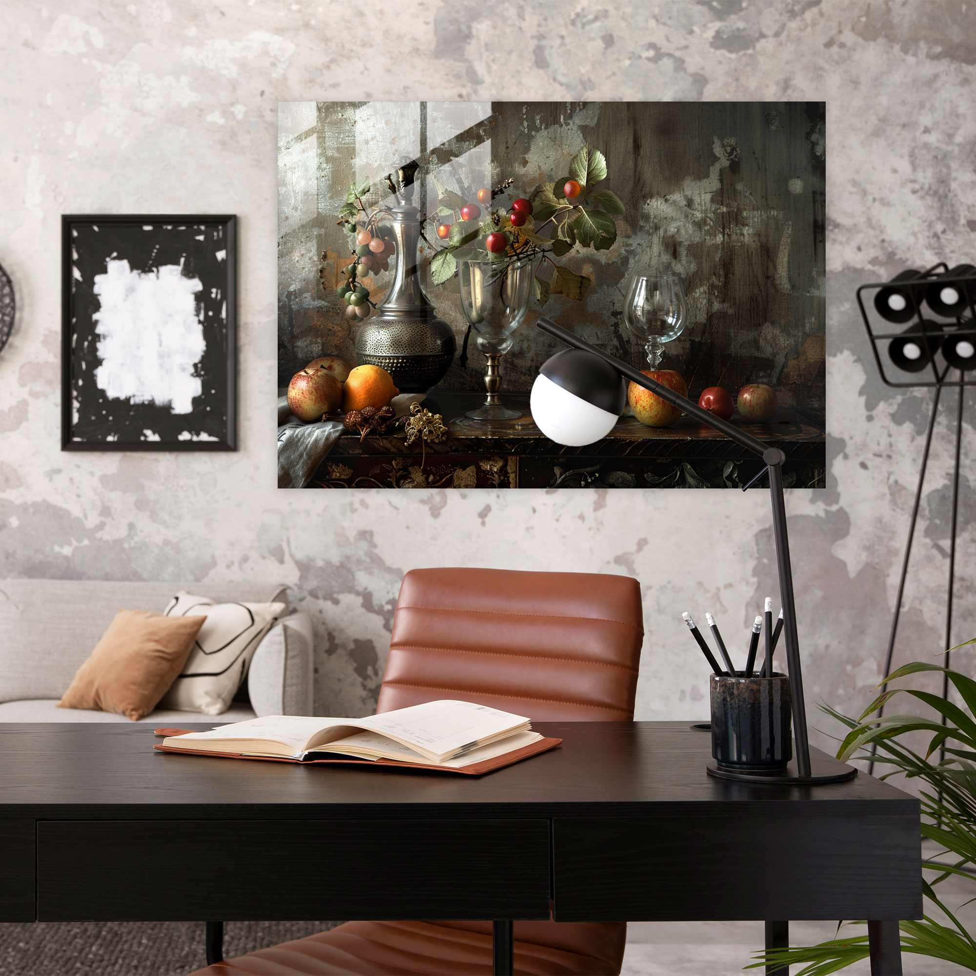 Rembrandt Glass Print Still Life - Rembrandt, Rembrandt, Glass Print, Home Decoration