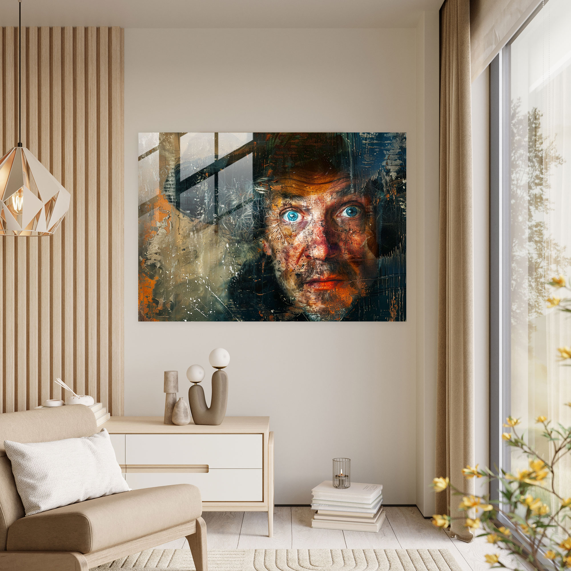 Rembrandt Glass Print Self-Portrait - Rembrandt, Home Decoration, Rembrandt, Modern Art