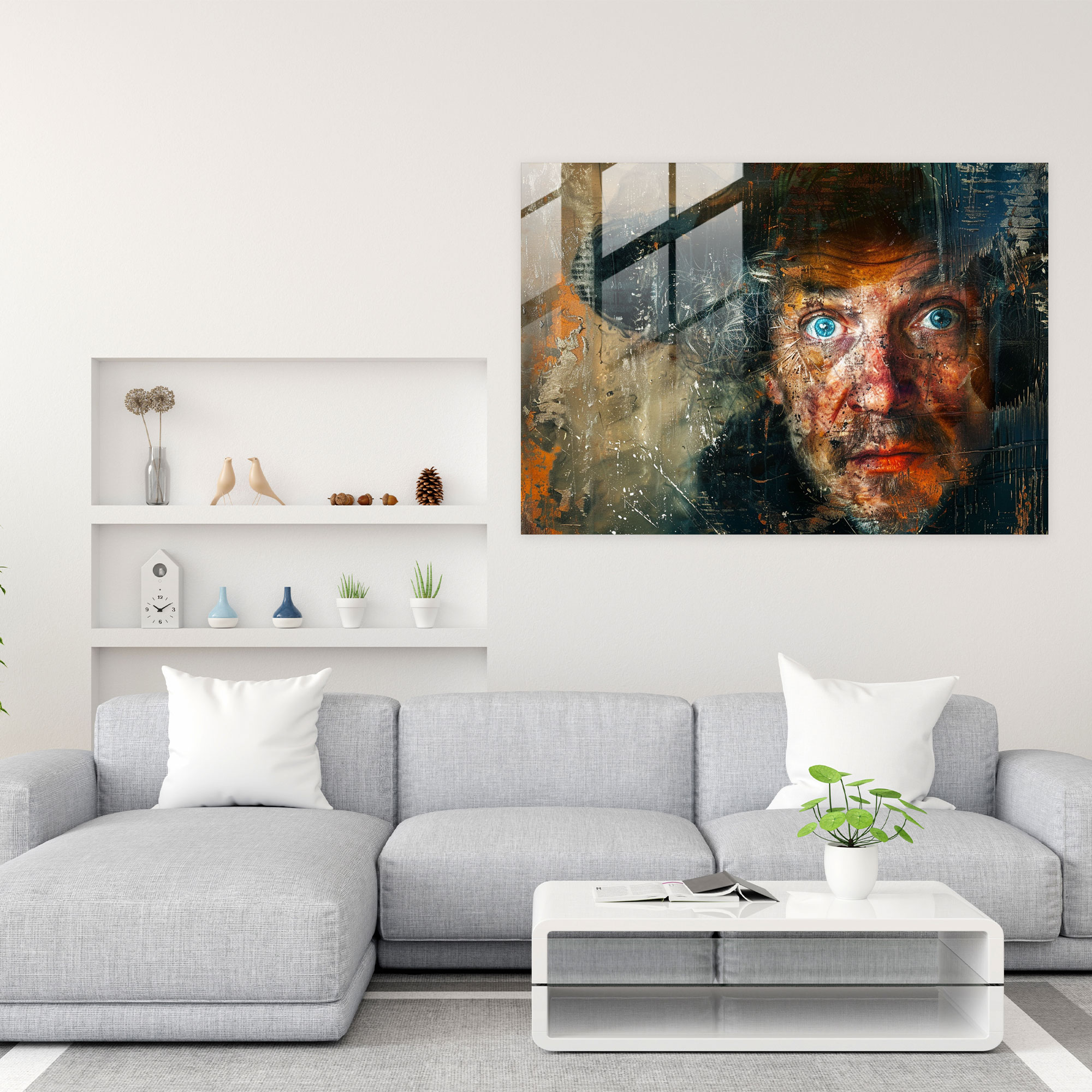 Rembrandt Glass Print Self-Portrait - Rembrandt, Home Decoration, Rembrandt, Modern Art