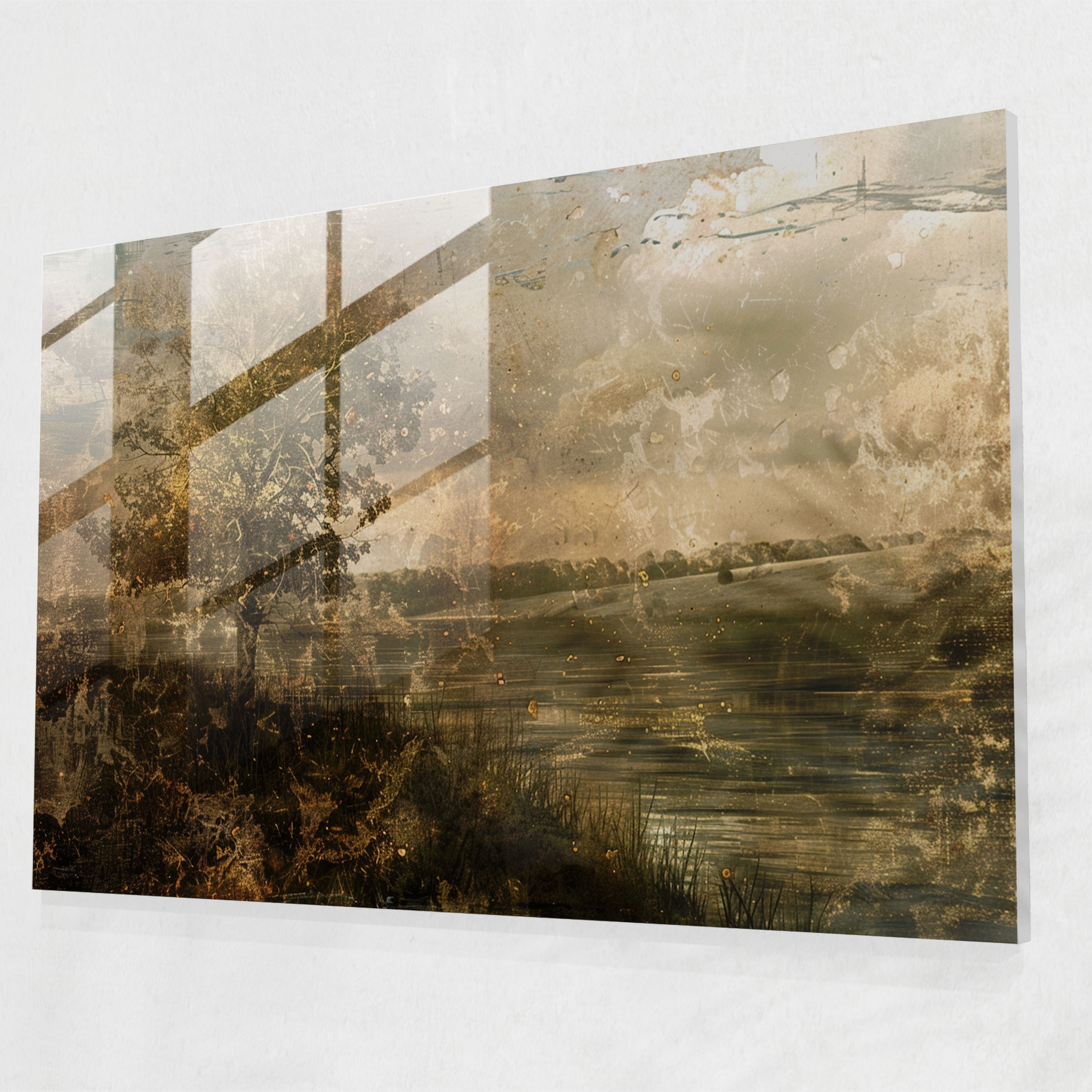 Rembrandt Glass Wall Art Landscape - Rembrandt, Wall Decoration, Glass Wall Art, Glass Art