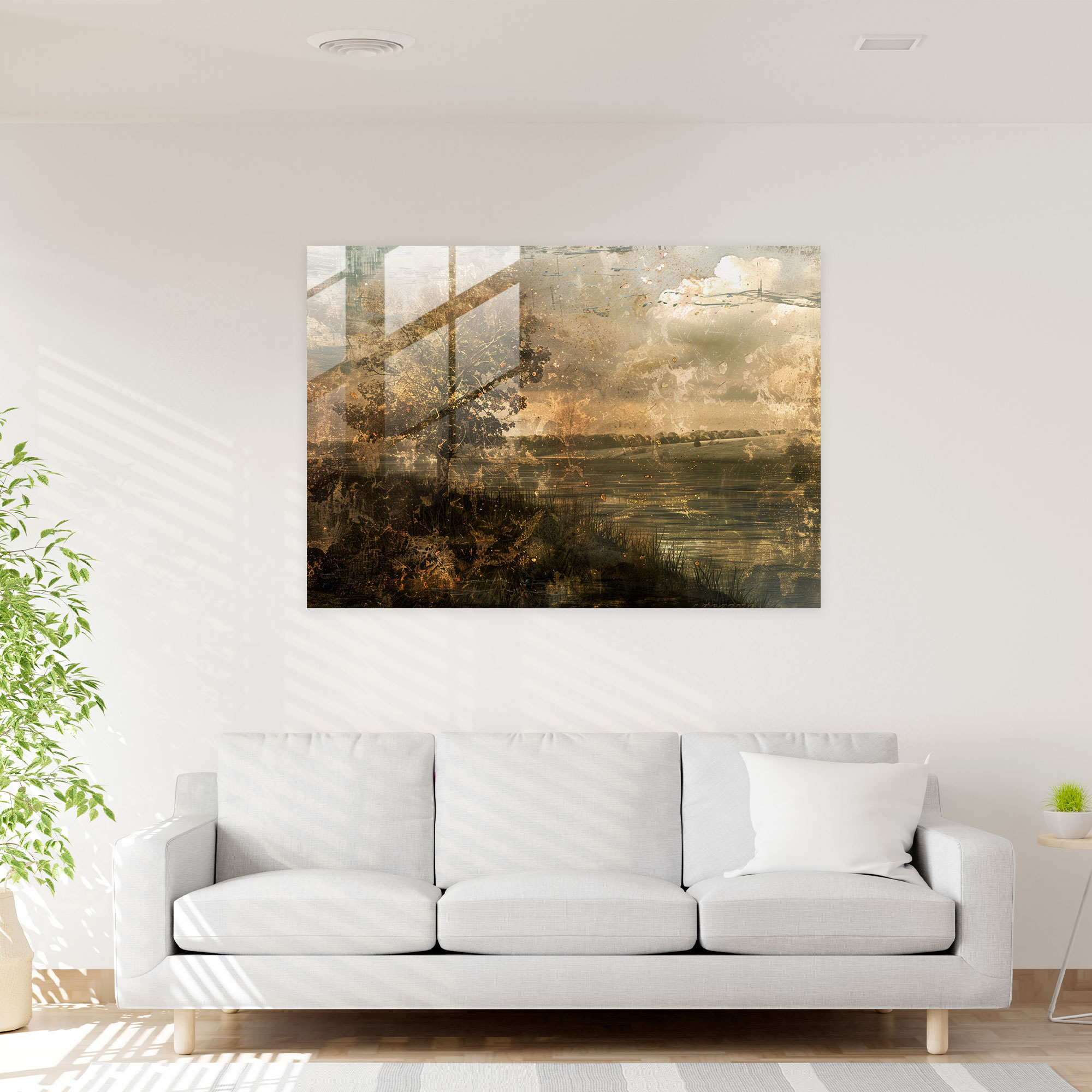 Rembrandt Glass Wall Art Landscape - Rembrandt, Wall Decoration, Glass Wall Art, Glass Art