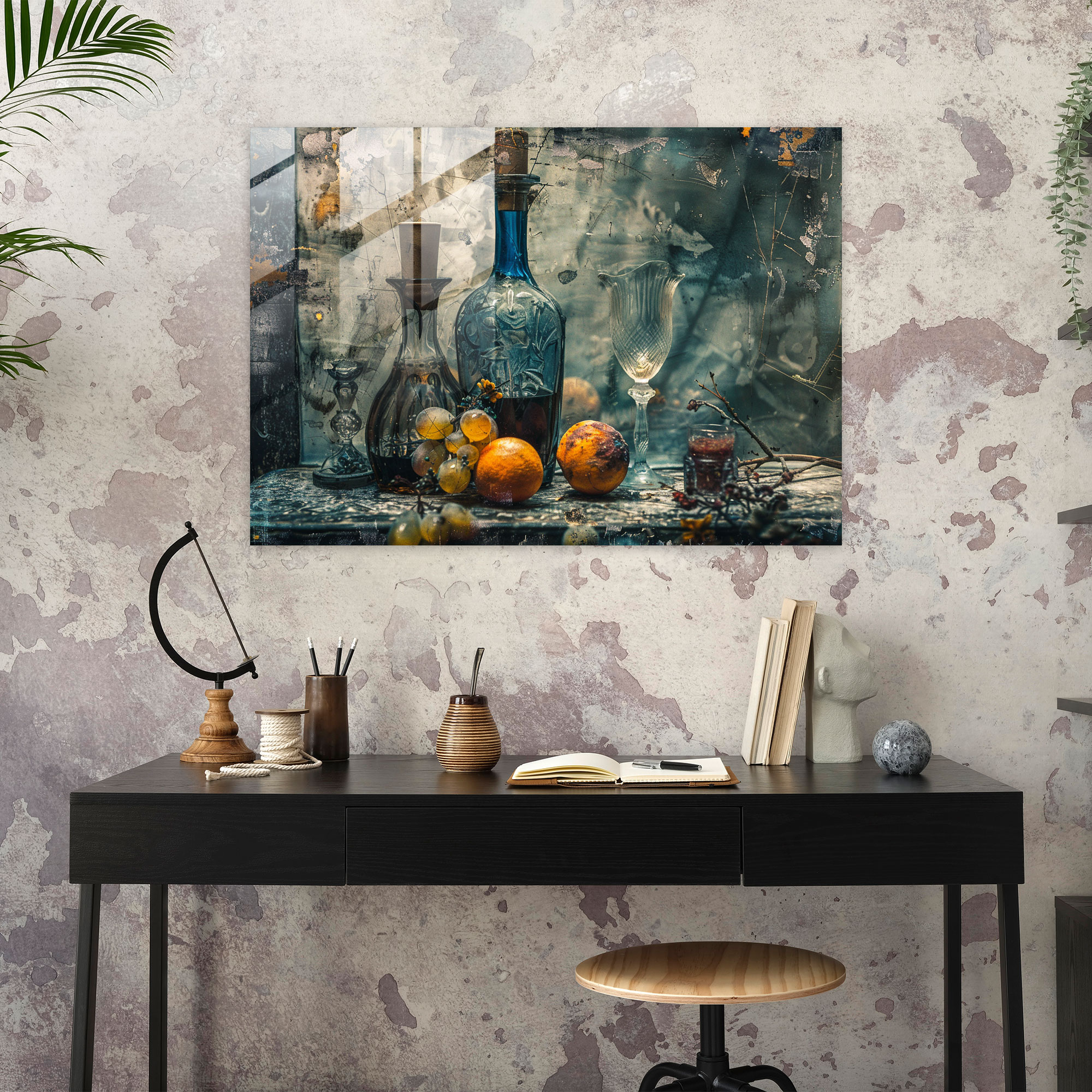 Rembrandt Glass Print Still Life - Rembrandt, Rembrandt, Wall Decoration, Modern Art