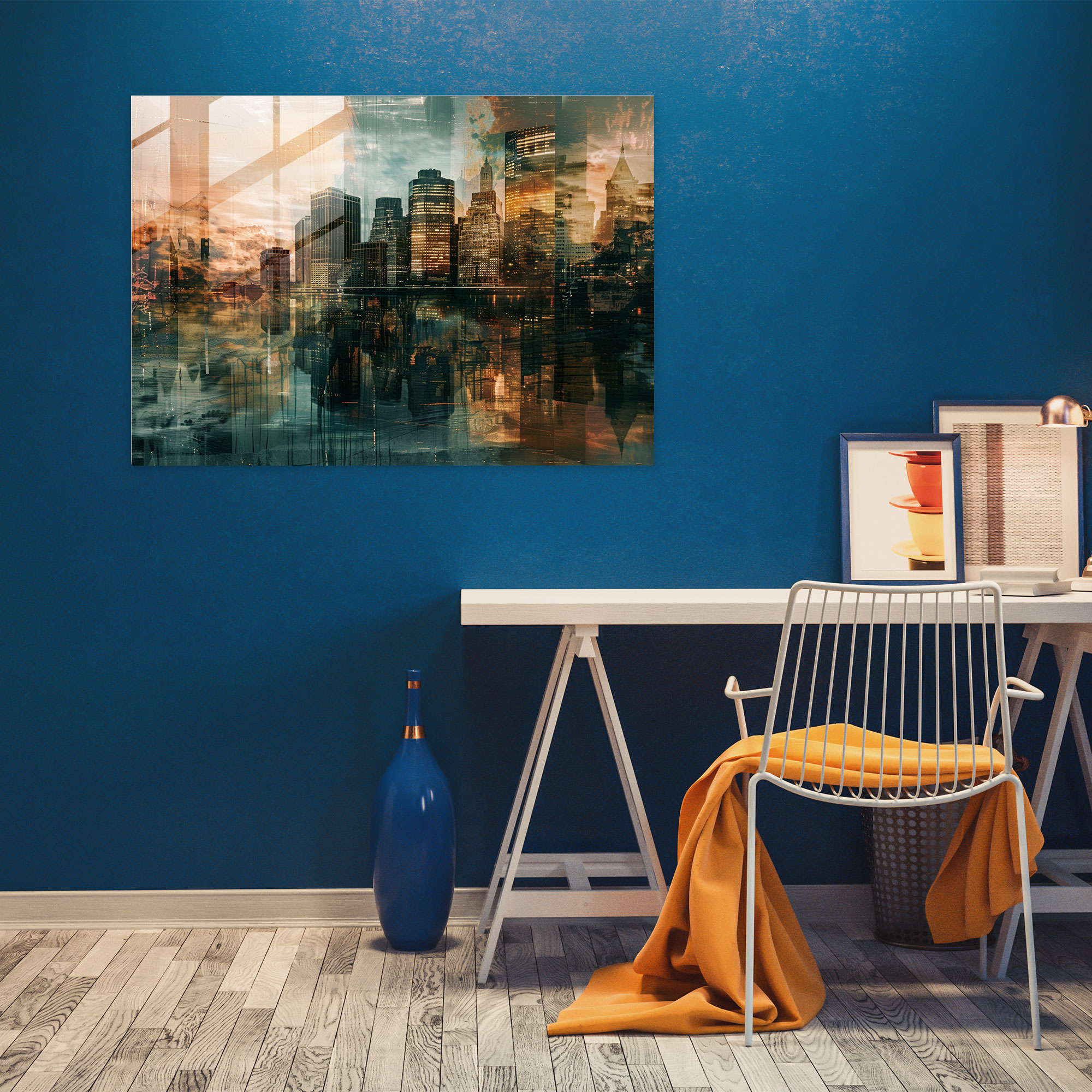 Rembrandt Glass Wall Art Cityscape - Rembrandt, Glass Wall Art, Modern Art, Wall Decoration