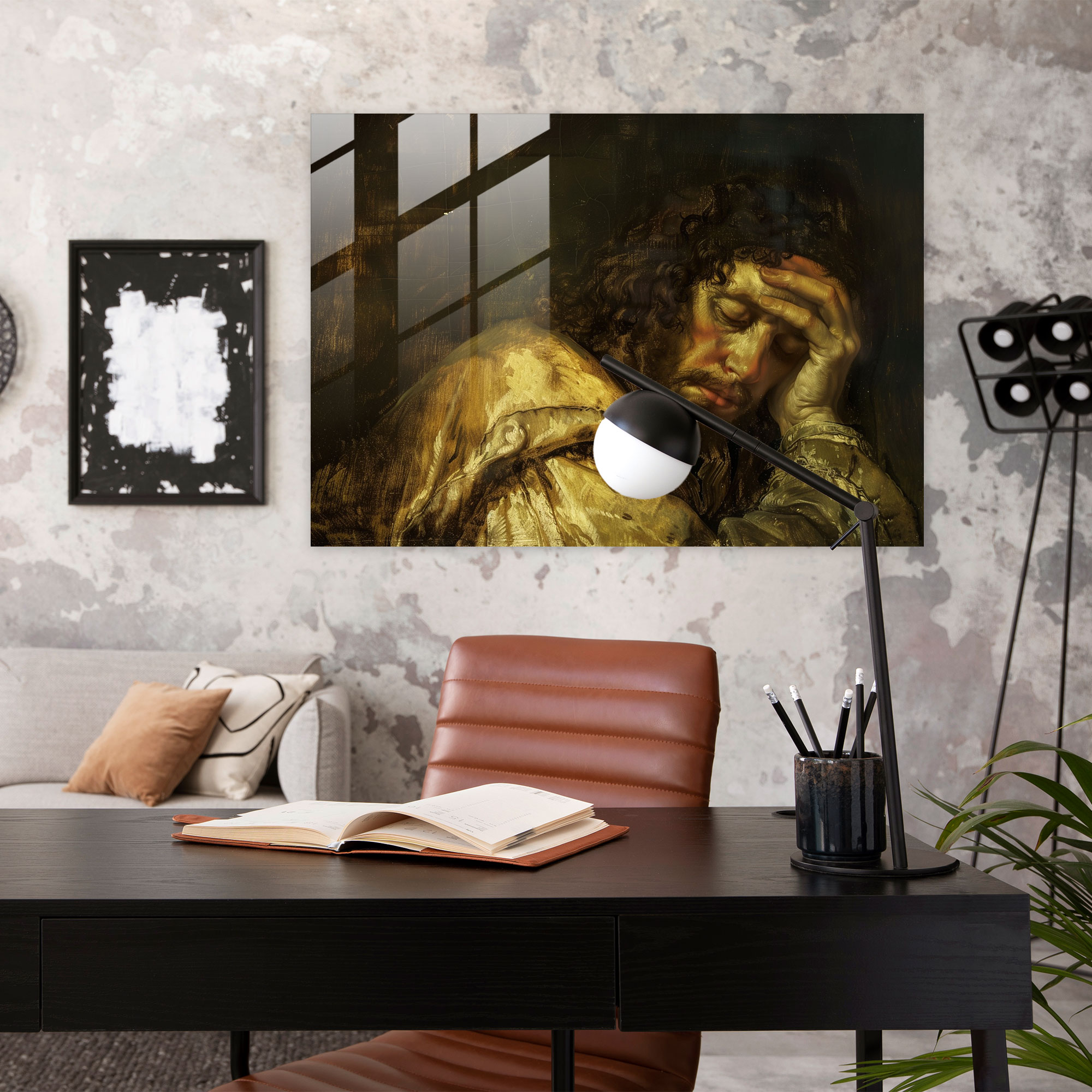 Rembrandt Glass Print Religious Painting - Rembrandt, Glass Print, Home Decoration, Modern Art