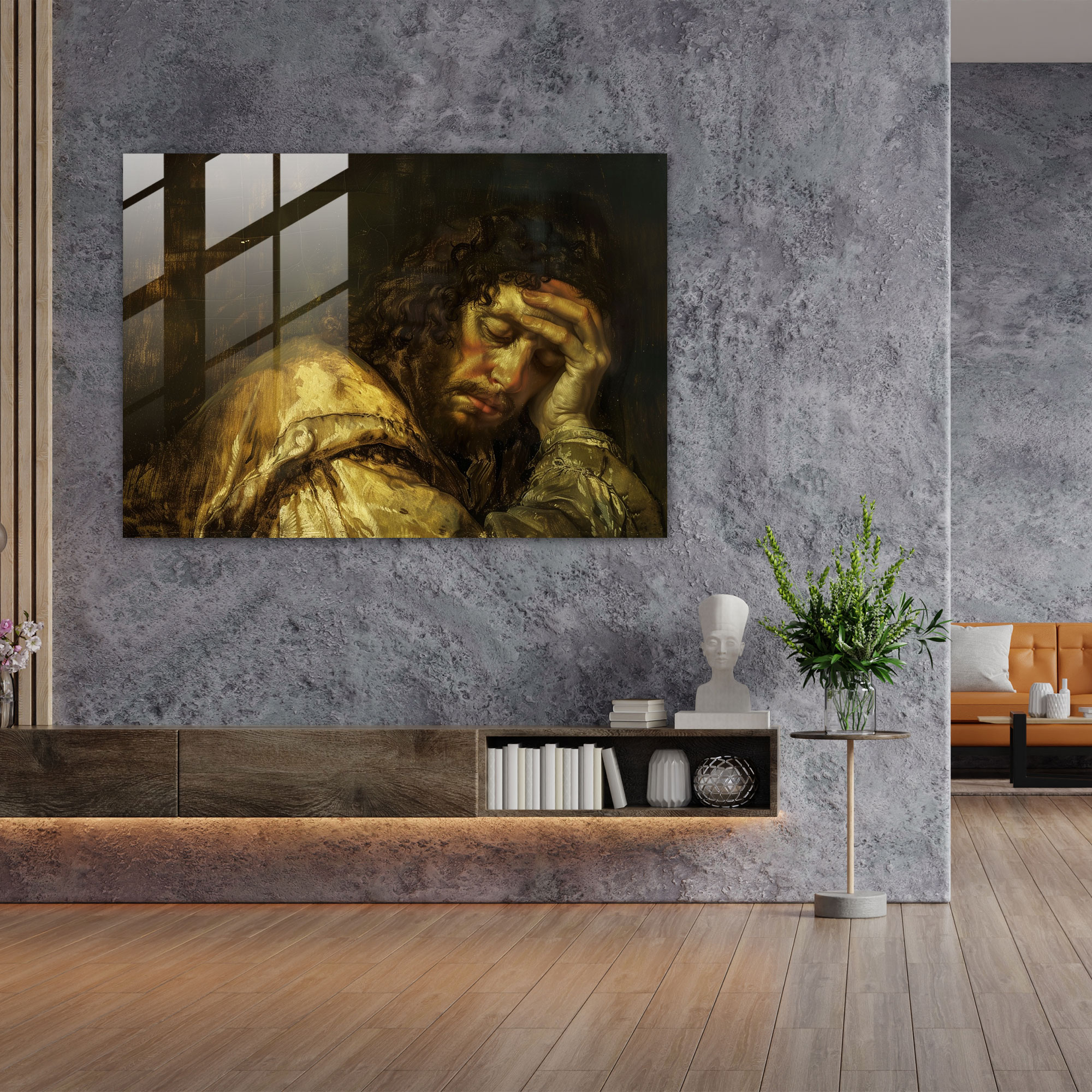 Rembrandt Glass Print Religious Painting - Rembrandt, Glass Print, Home Decoration, Modern Art