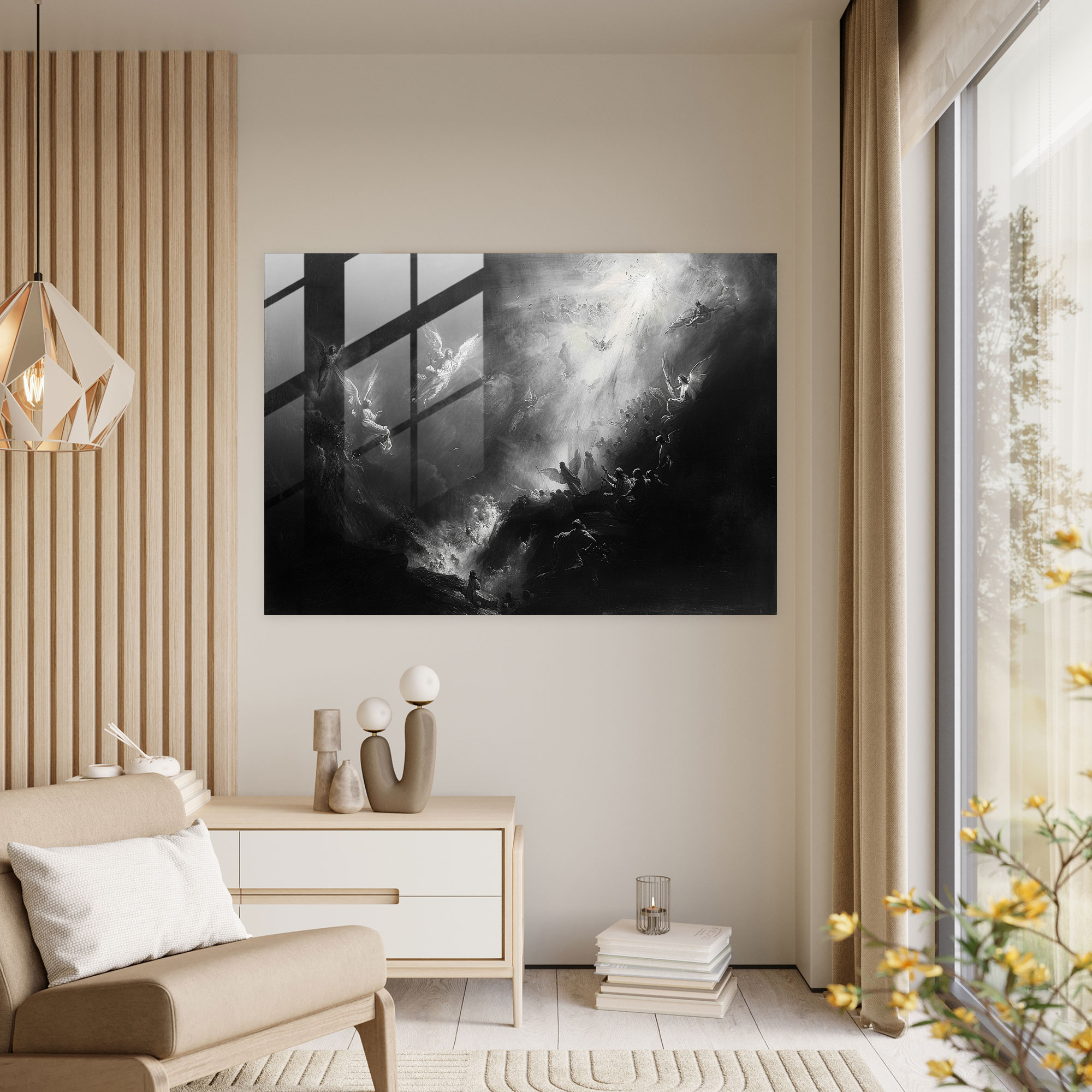 Rembrandt Glass Wall Art Wall Decoration - Rembrandt, Biblical Scene, Chiaroscuro, Wall Decoration