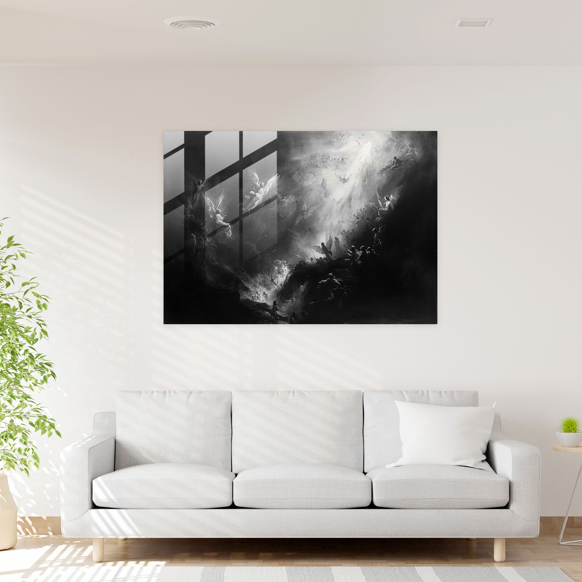 Rembrandt Glass Wall Art Wall Decoration - Rembrandt, Biblical Scene, Chiaroscuro, Wall Decoration