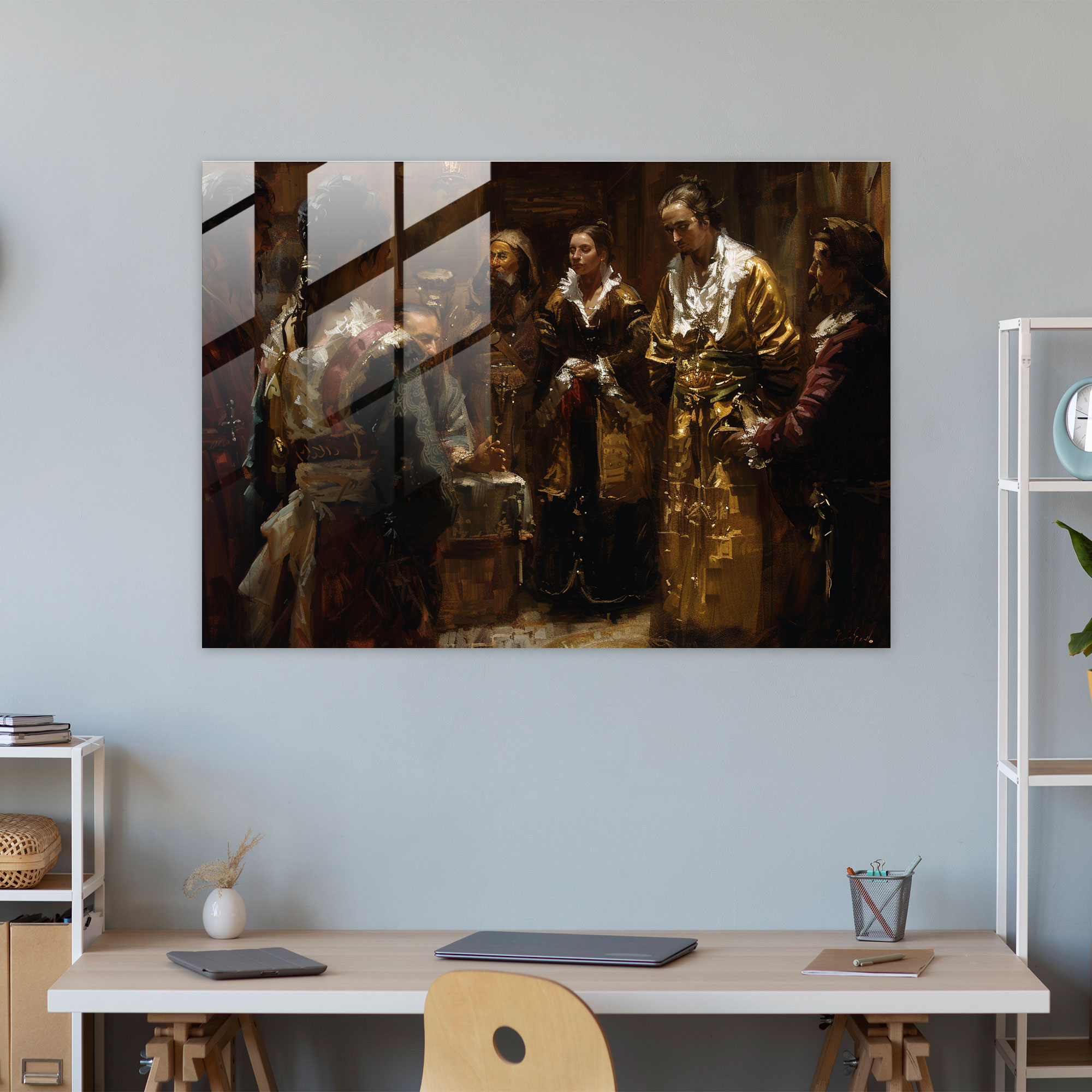 Rembrandt Glass Print Wall Decoration - Rembrandt, Historical Scene, Wall Decoration, Elegant