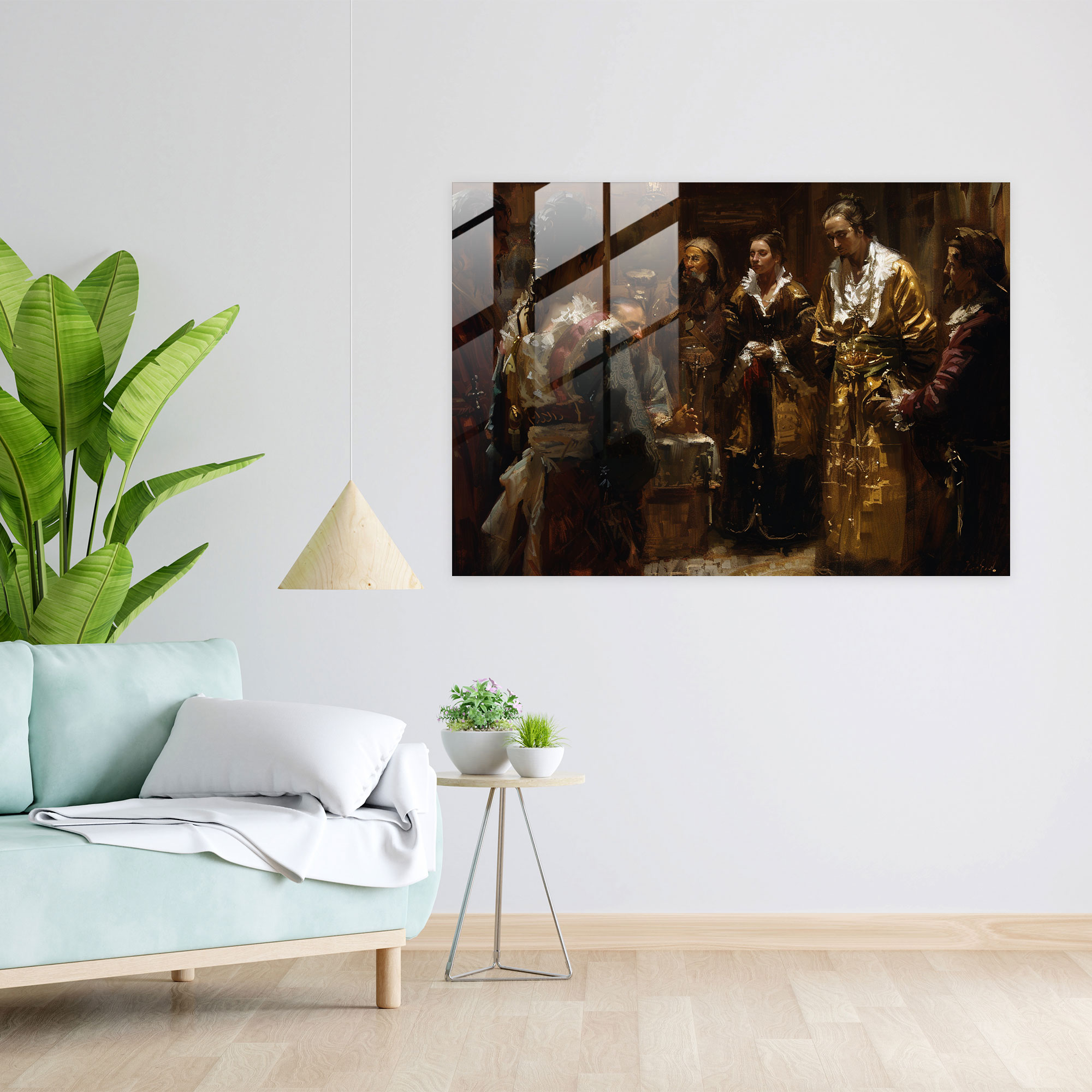 Rembrandt Glass Print Wall Decoration - Rembrandt, Historical Scene, Wall Decoration, Elegant