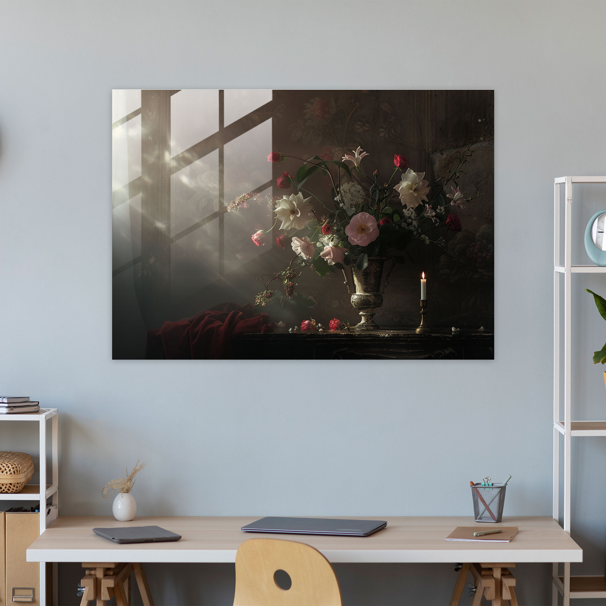 Rembrandt Glass Wall Art Home Decoration - Rembrandt, Home Decoration, Still Life, Glass Wall Art