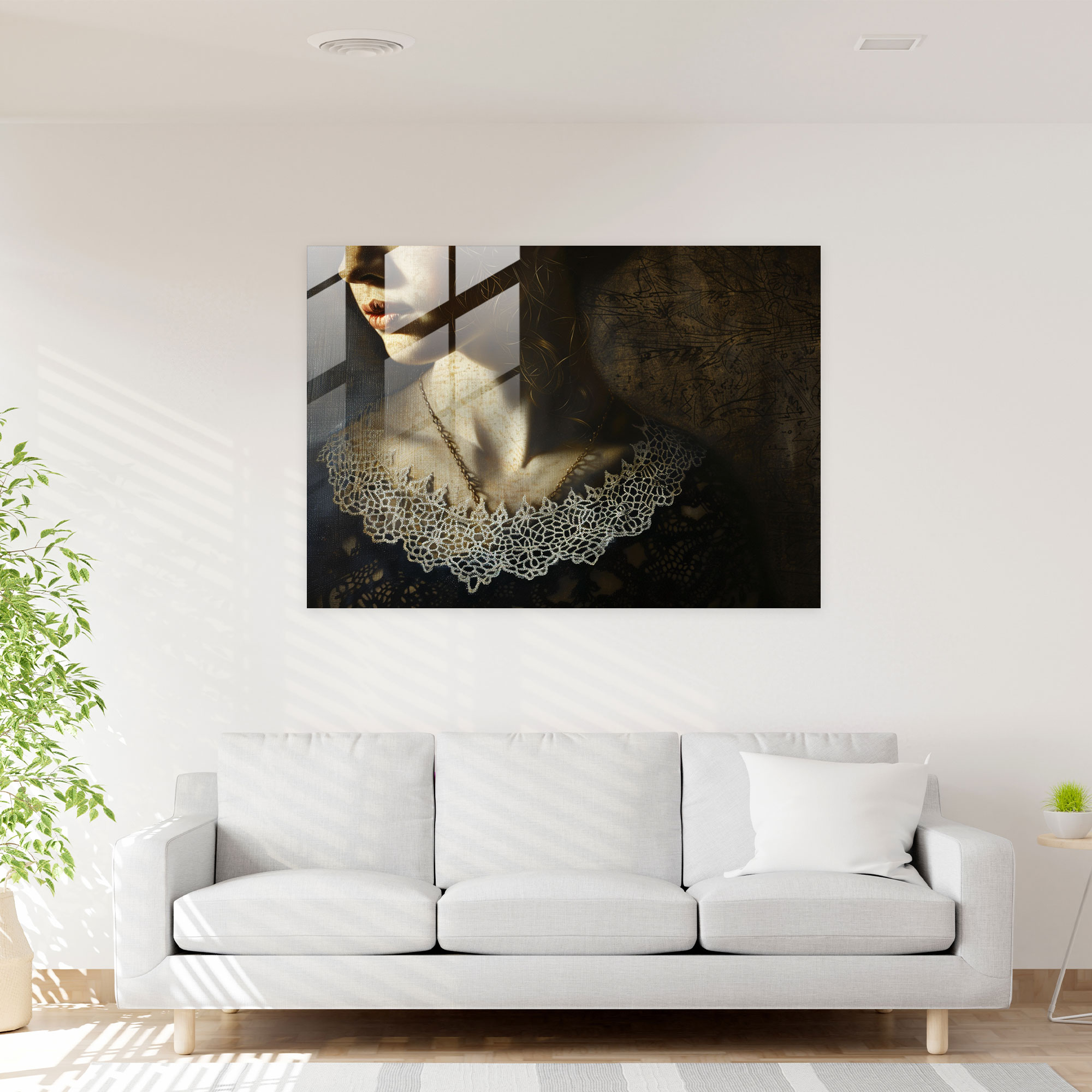 Rembrandt Glass Art Wall Decoration - Rembrandt, Rembrandt, Glass Art, Shadow Play