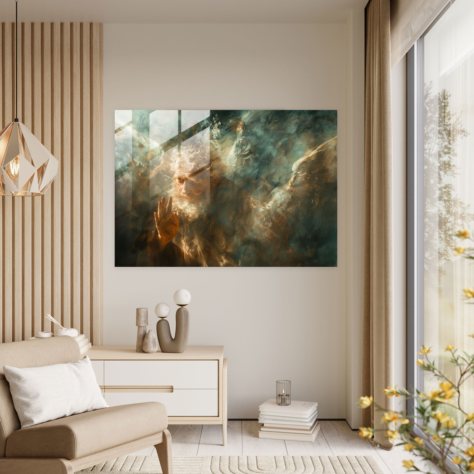 Rembrandt Glass Wall Art Glass Art - Rembrandt, Angels, Rembrandt, Glass Art