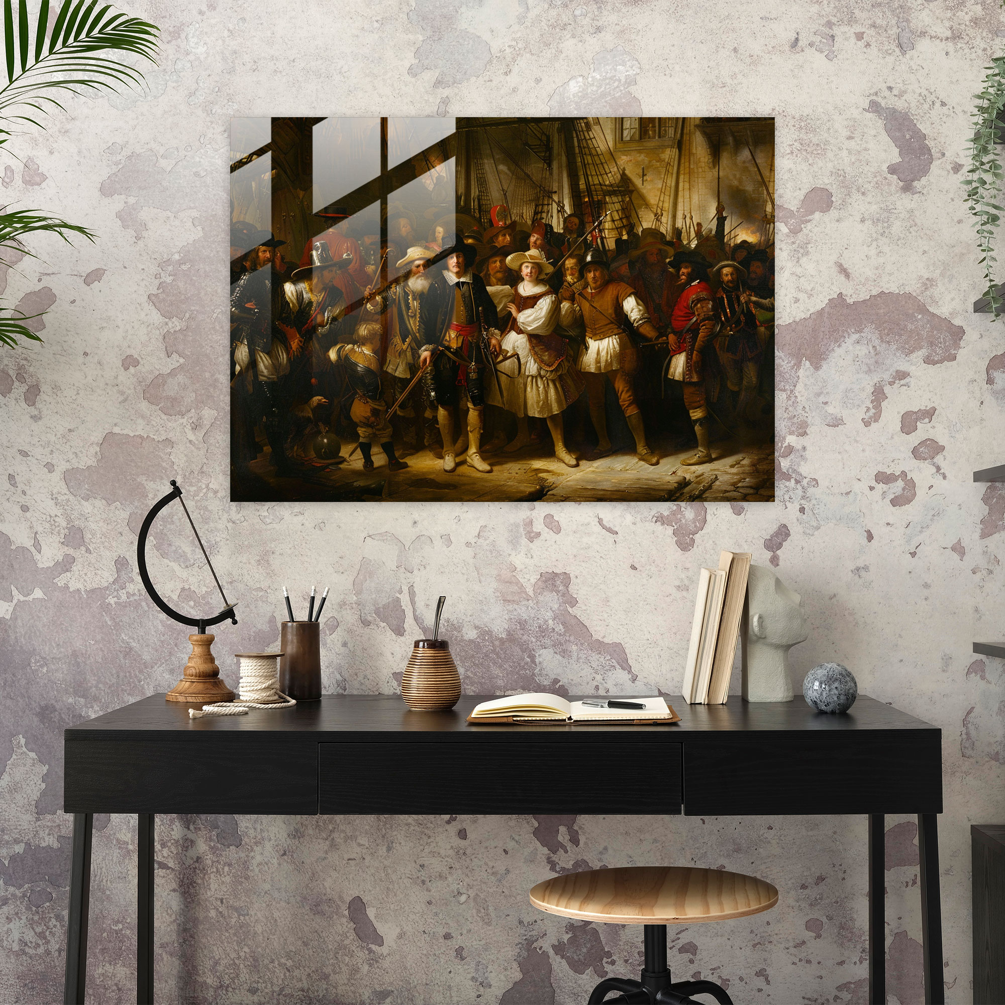 Rembrandt Home Decoration - Dramatic Historical Scene - Rembrandt, Glass Art, Rembrandt, Home Decoration