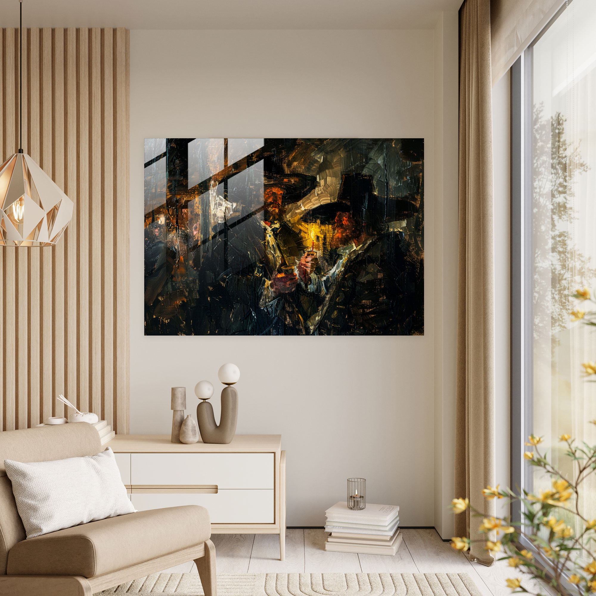 Rembrandt Glass Print - Stunning Chiaroscuro Painting - Rembrandt, Glass Art, Glass Print, Wall Decoration