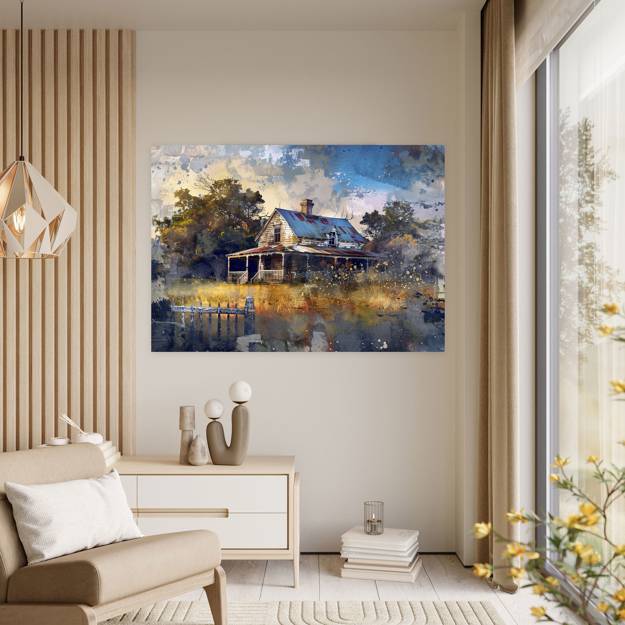 Realism Farmhouse Canvas Print - Realism, Wall Decoration, Realism, Canvas Print