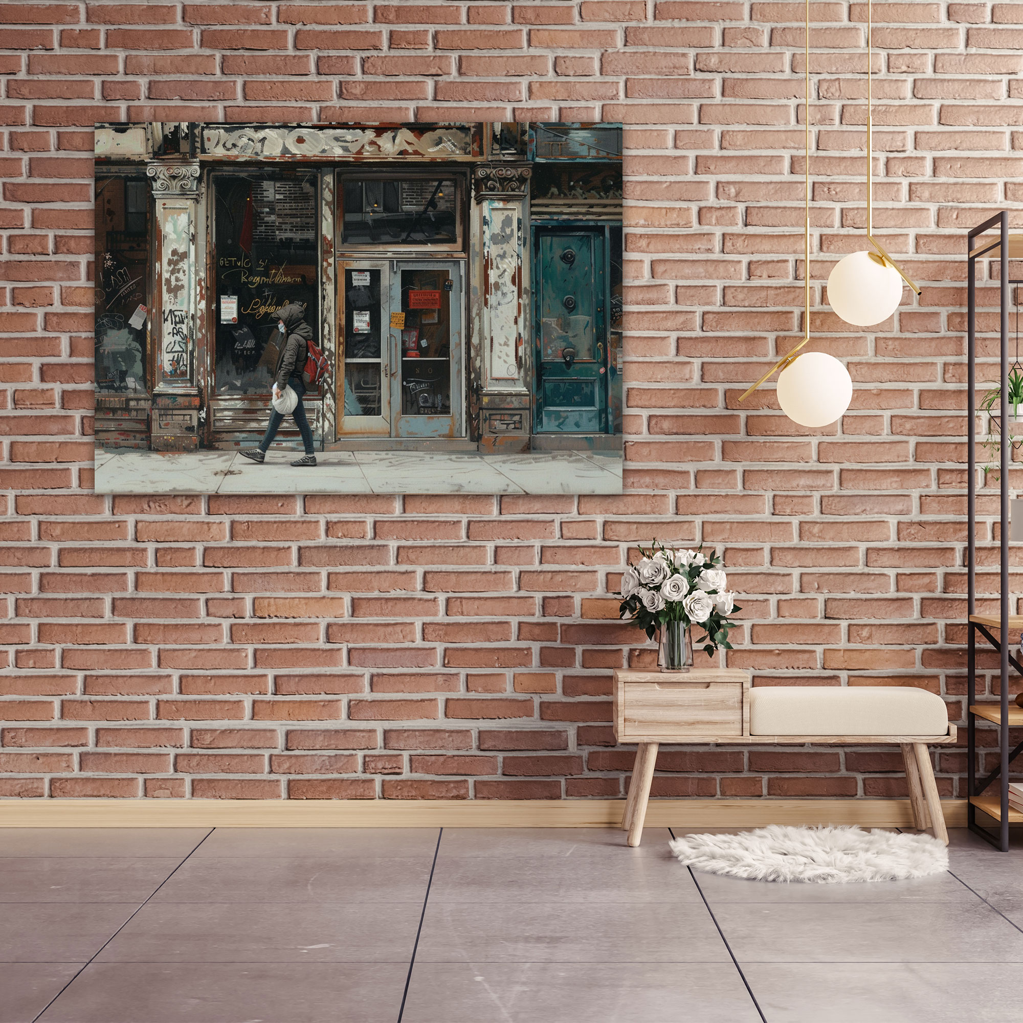Realism Urban Scene Canvas Print - Realism, Home Decoration, Canvas, Realism