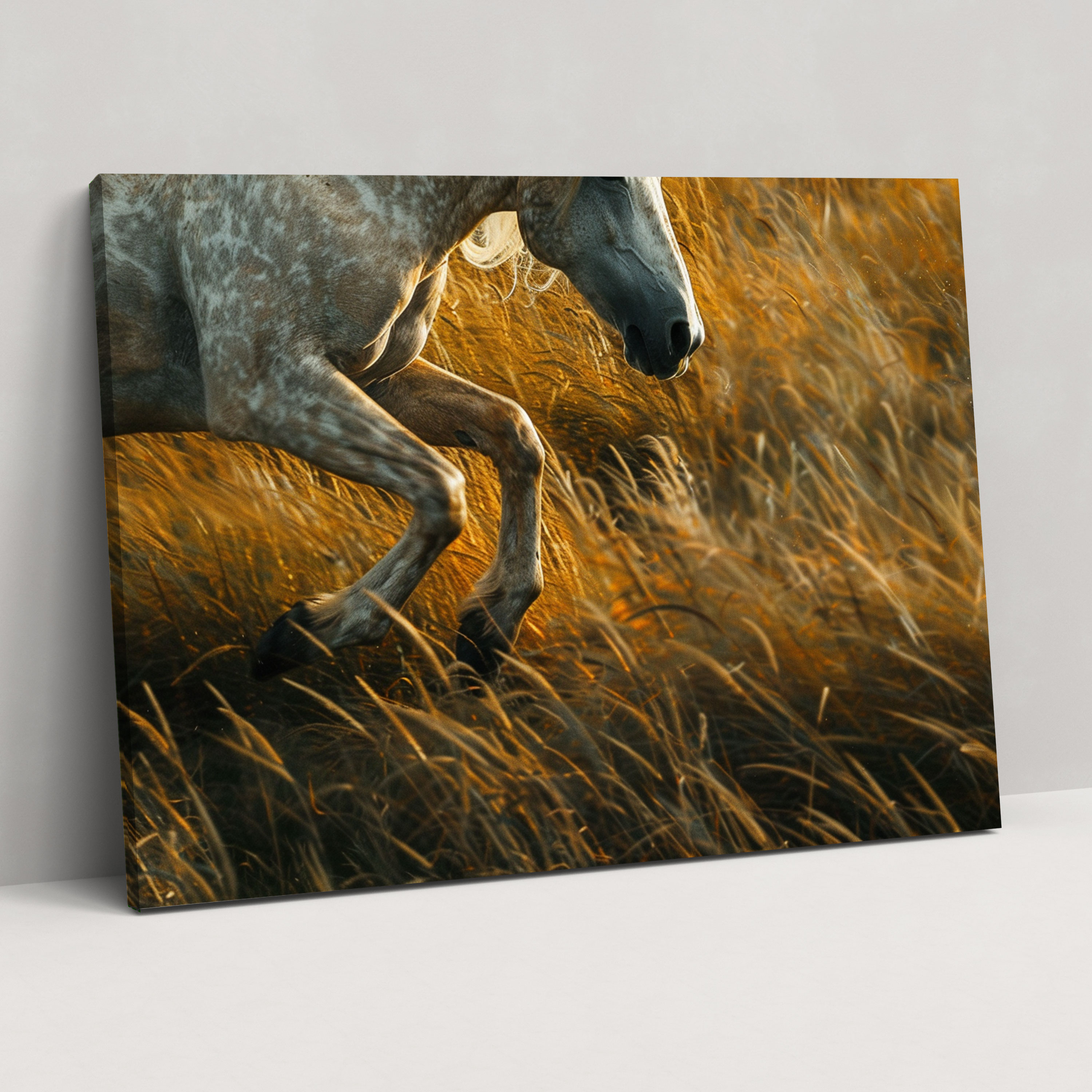 Realism Wall Art - Horse Running Dynamic Motion Canvas Print - Realism, Realism, Wall Decoration, Canvas Wall Art