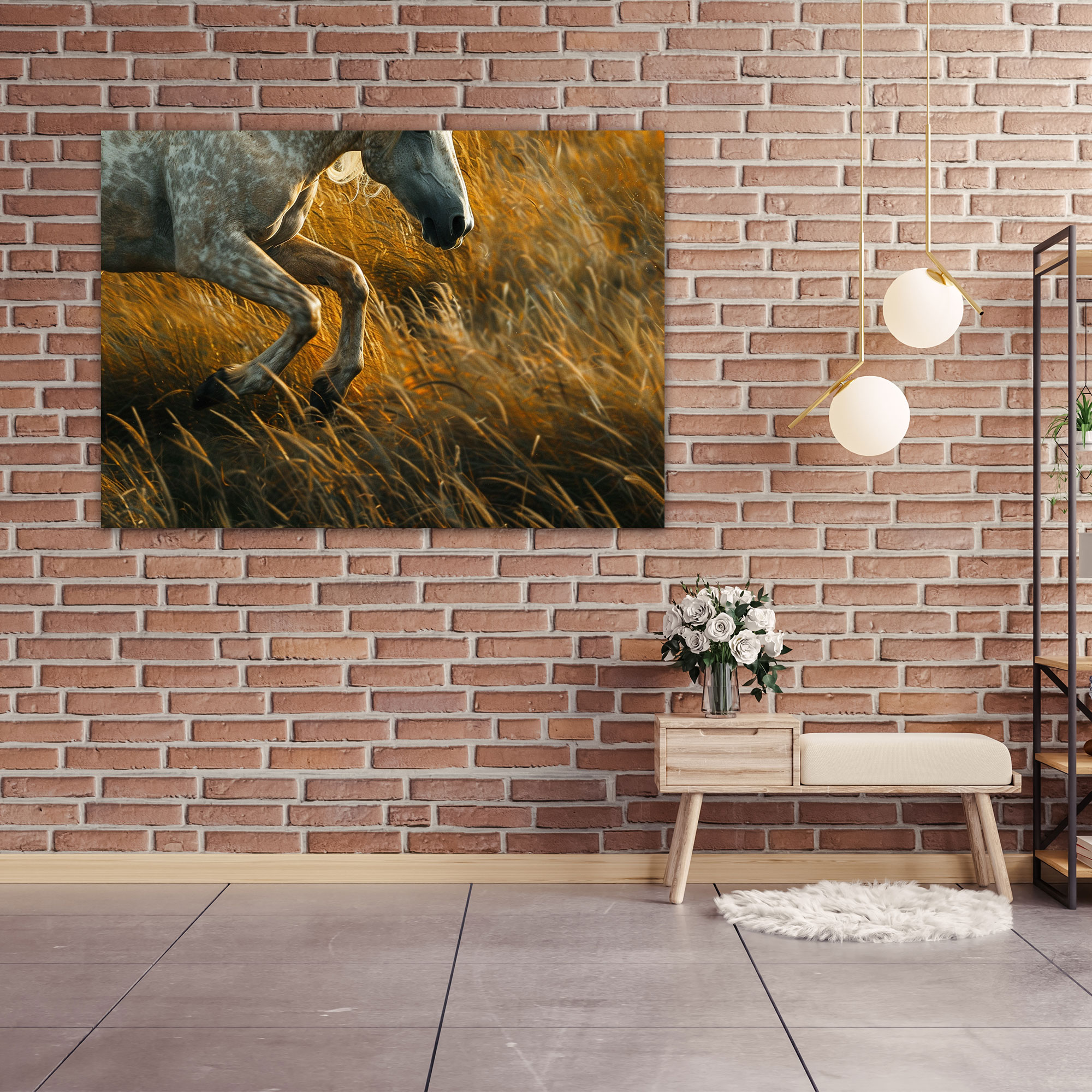 Realism Wall Art - Horse Running Dynamic Motion Canvas Print - Realism, Realism, Wall Decoration, Canvas Wall Art