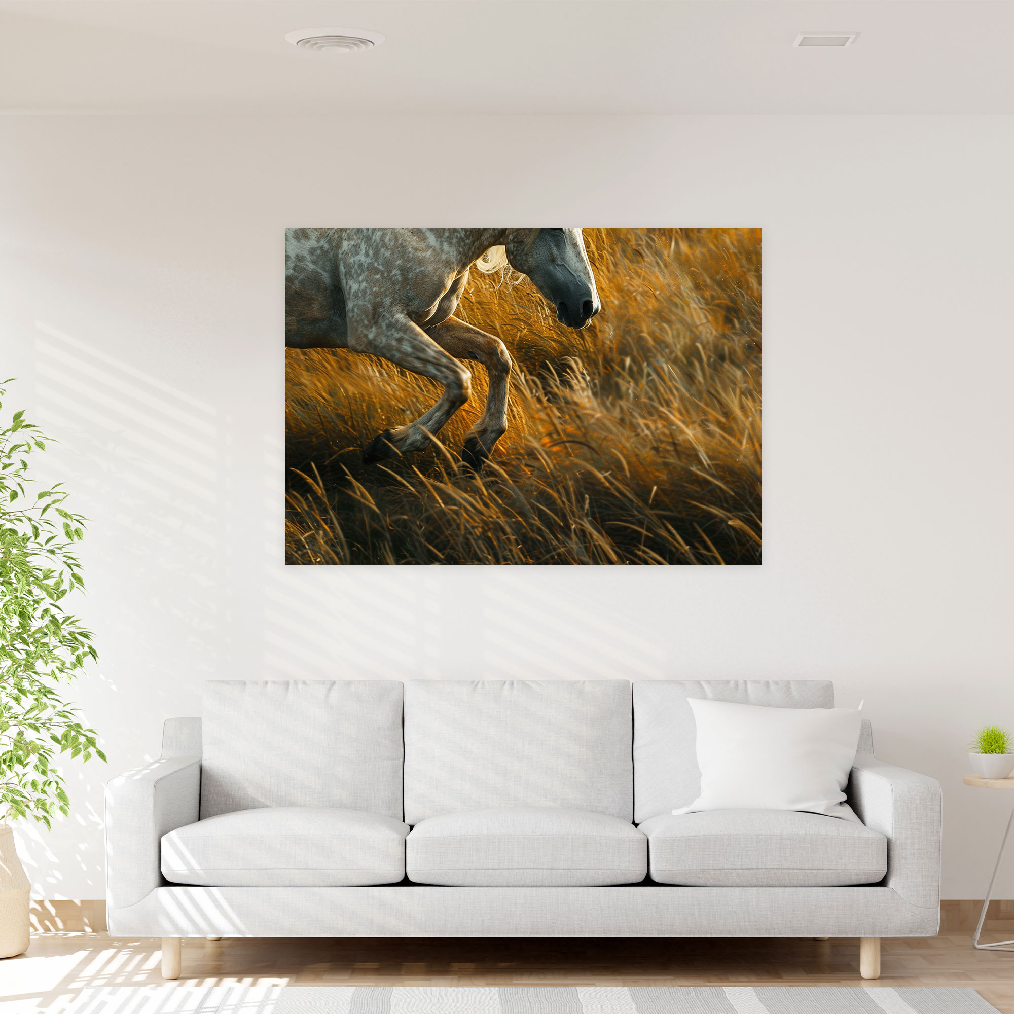 Realism Wall Art - Horse Running Dynamic Motion Canvas Print - Realism, Realism, Wall Decoration, Canvas Wall Art