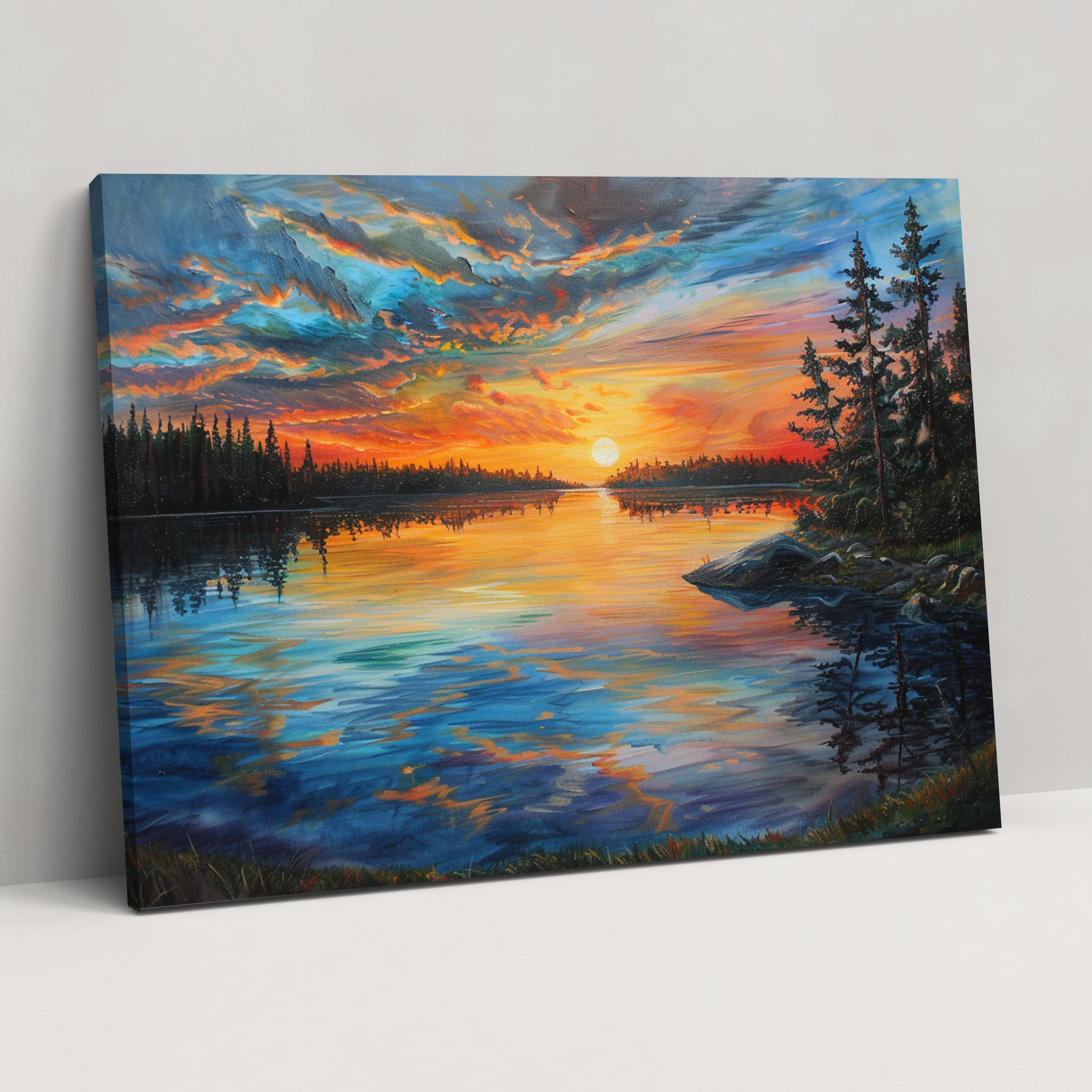 Realism Sunset Canvas Print - Realism, Wall Art, Canvas, Home Decoration